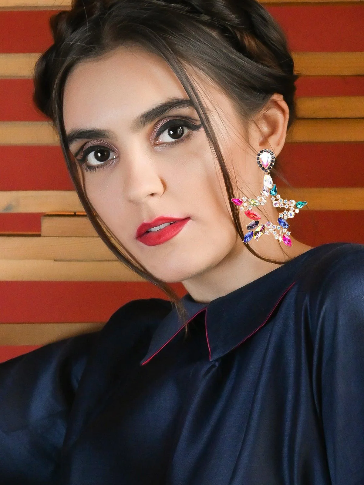 Odette Women Multi Metal Earrings - Image 2