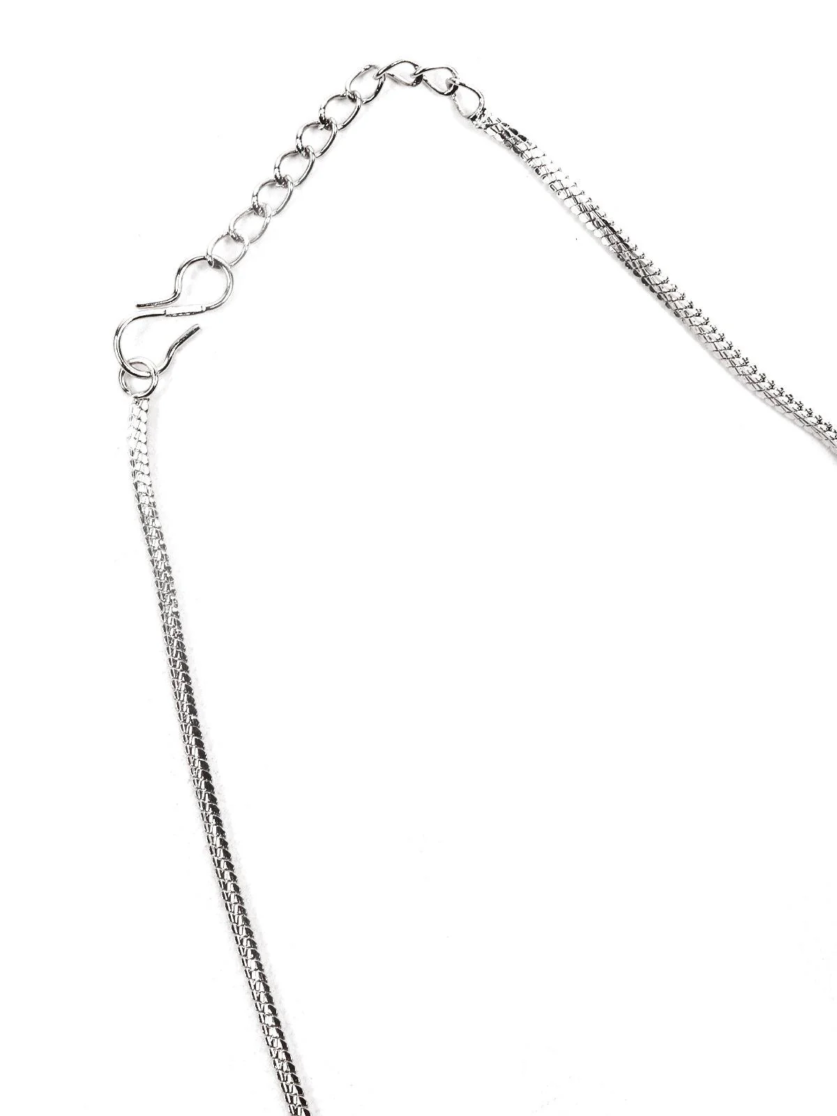 Odette Stunning Studded Silver Necklace Set For Women - Image 6