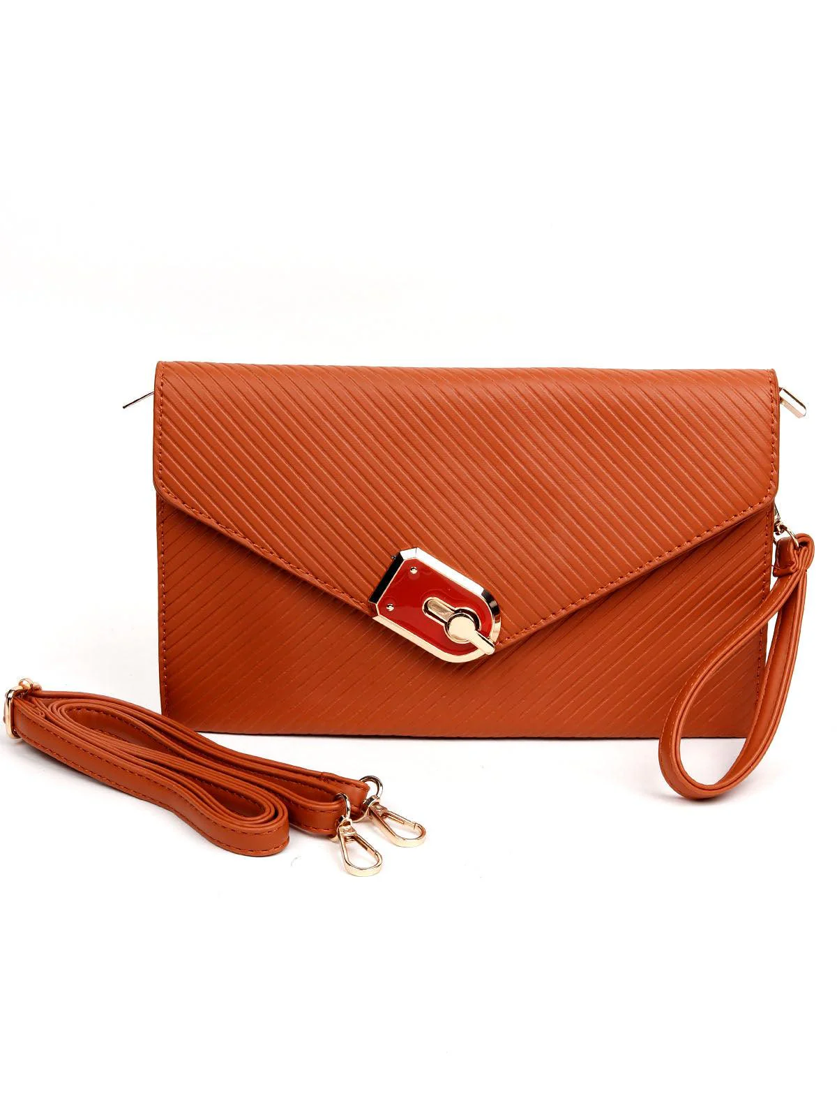 Odette Women Cream Coloured Metal Sling Bag - Image 3