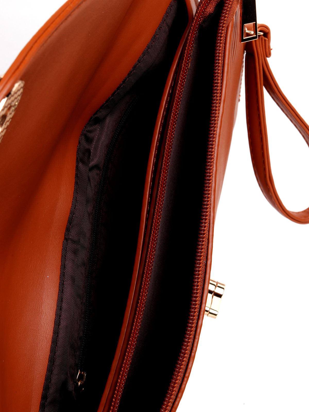 Odette Women Cream Coloured Metal Sling Bag - Image 6