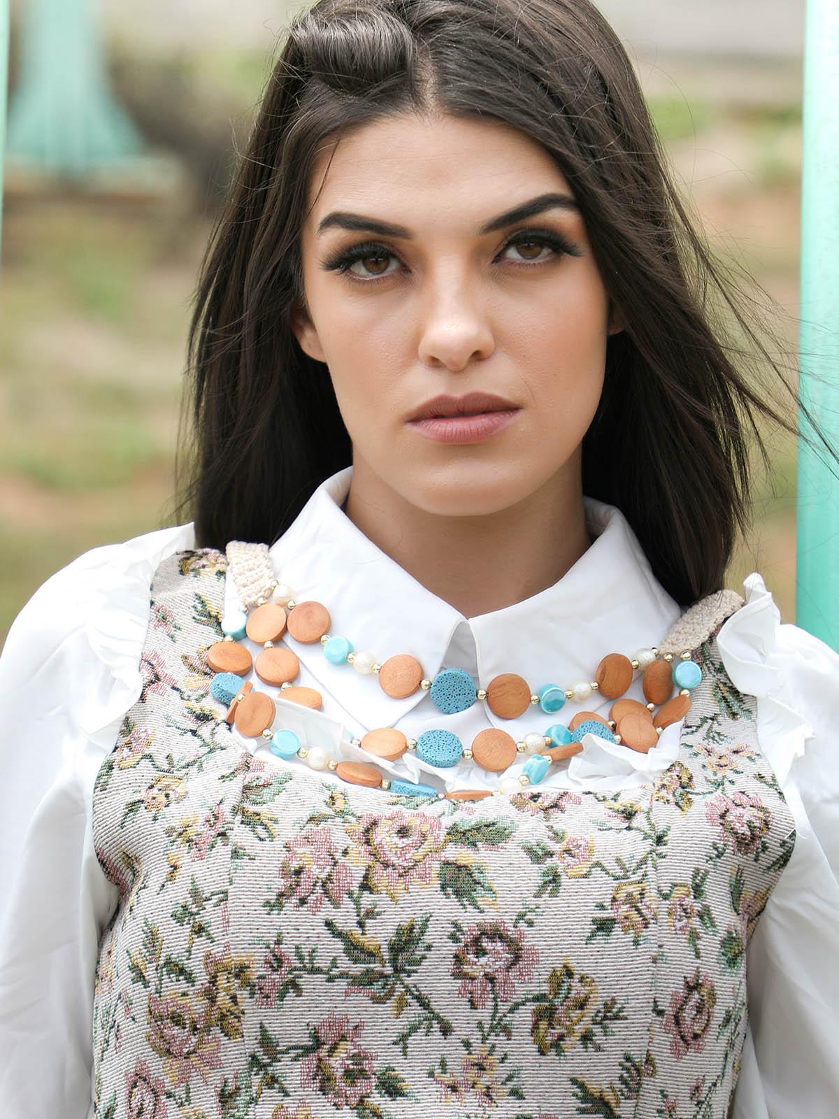 Odette Women Stylish Beads And Crochet Necklace - Image 2
