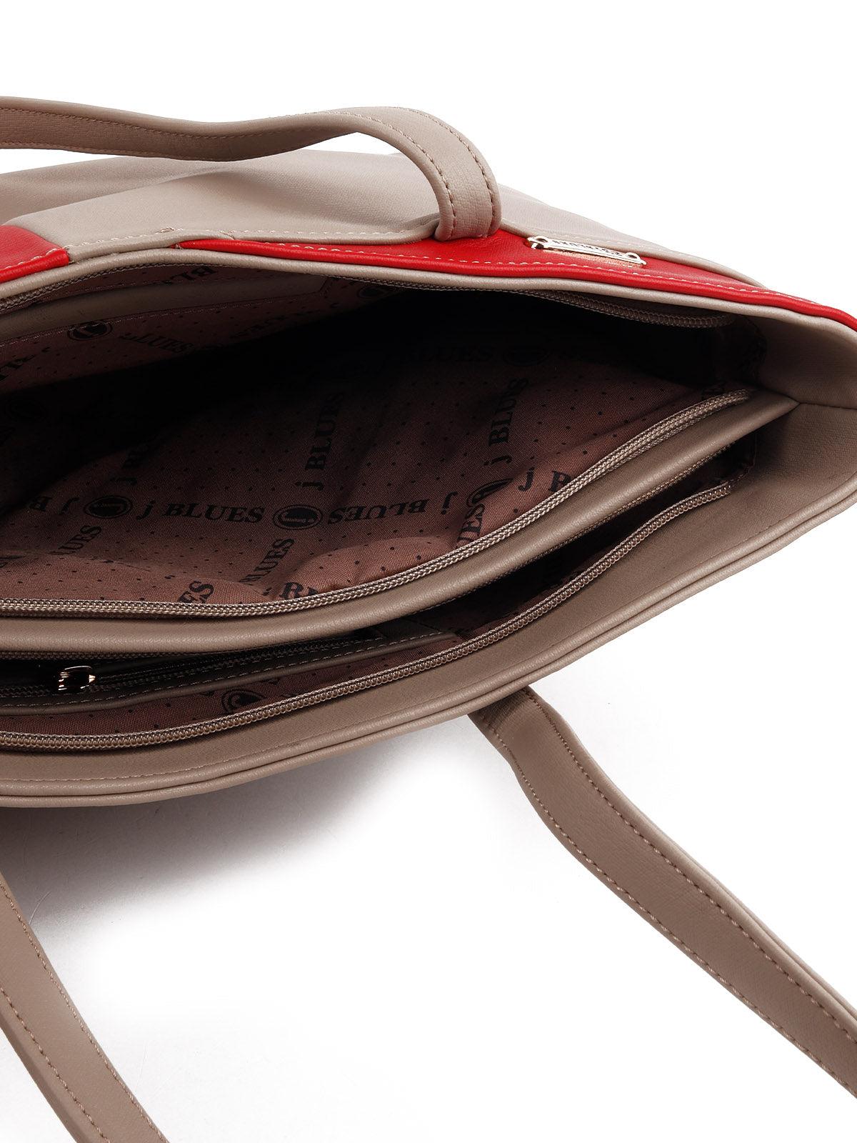 Odette Stylish Beige Handbag For Women - Image 7