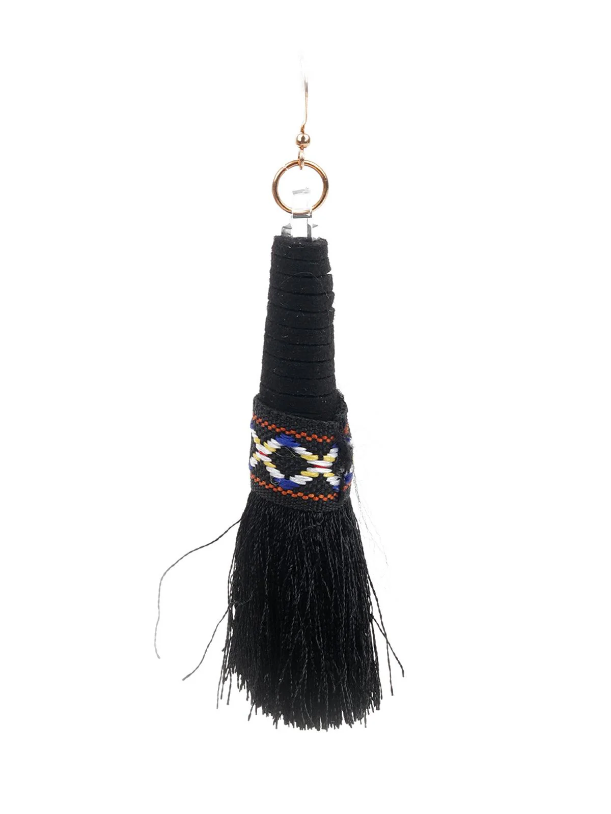 Odette Women Stylish Black Dangle Earrings - Image 2