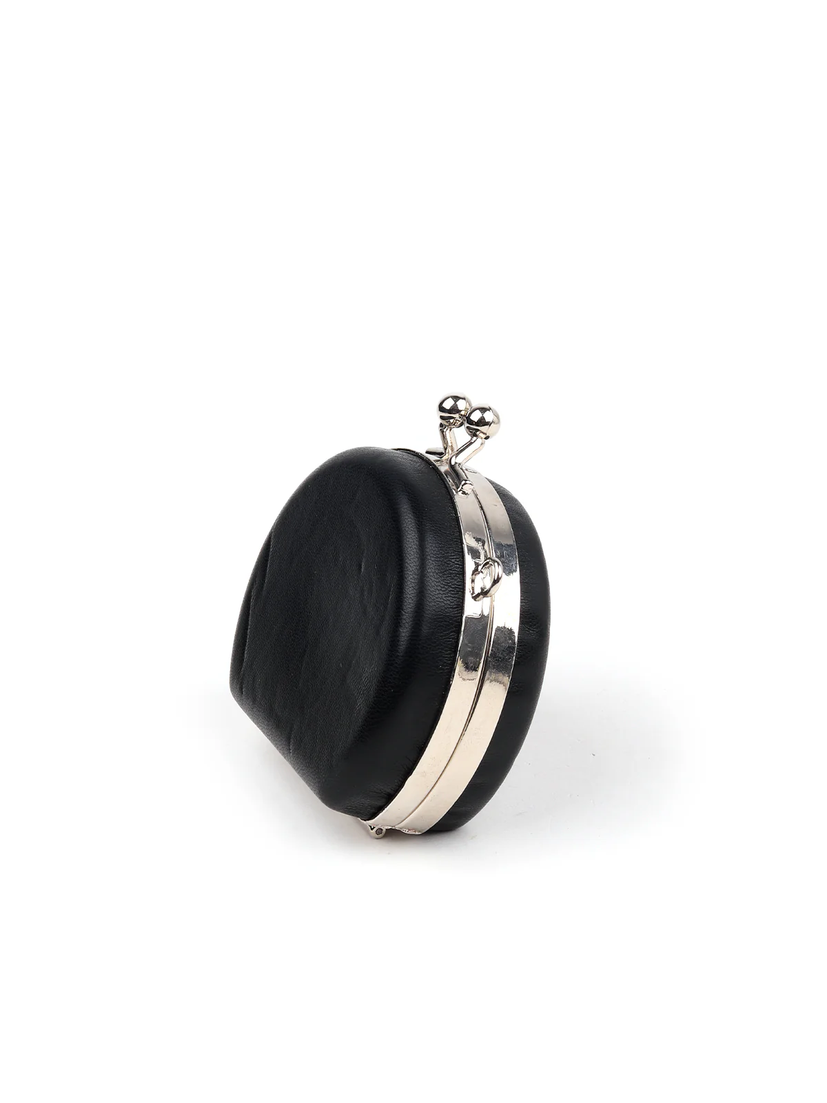 Odette Women Stylish Black Pouch With Pearl Belt - Image 5