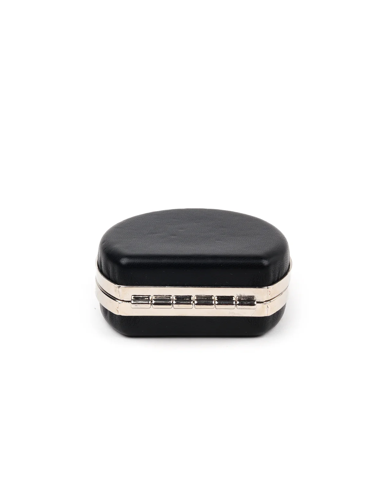 Odette Women Stylish Black Pouch With Pearl Belt - Image 7