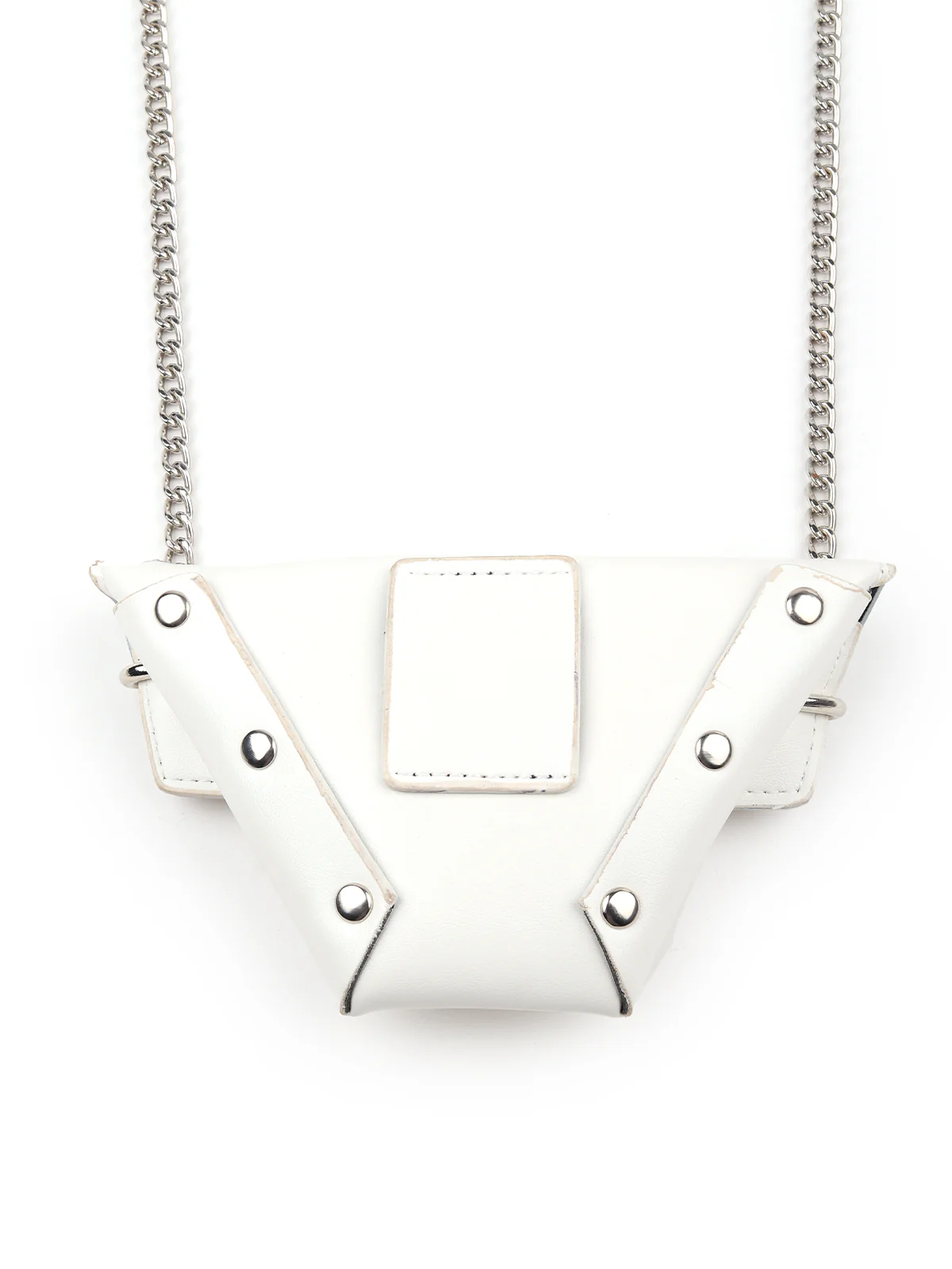 Odette Women Stylish White Pouch With Belt - Image 5