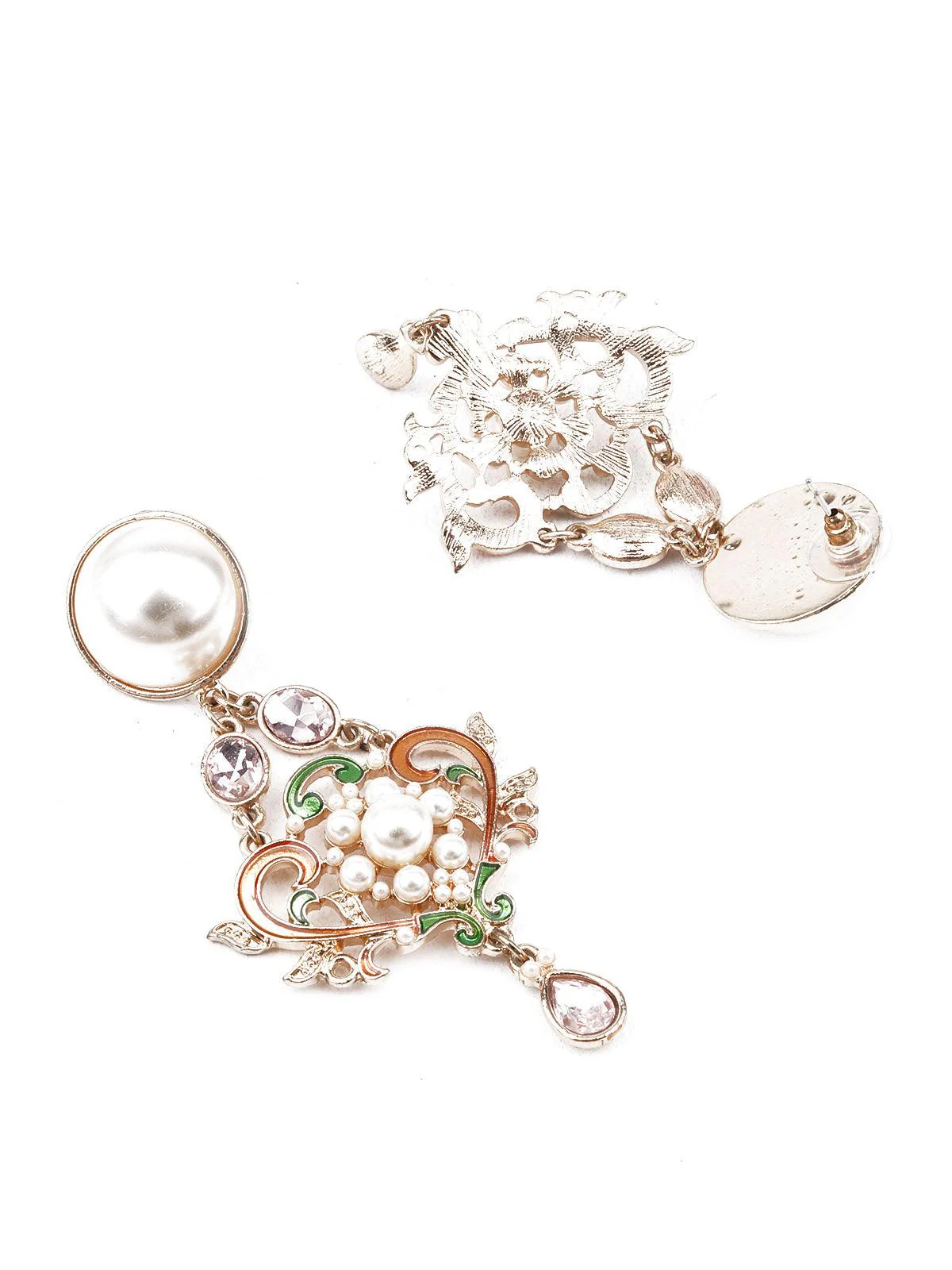 Odette Women Sunshine Multicolored Dangler Earrings - Image 3