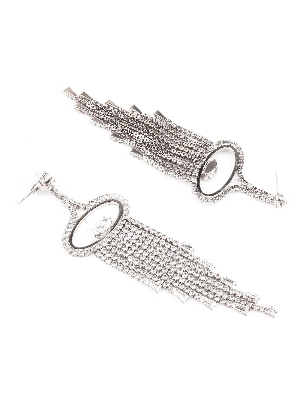 Odette Women Sunshine White Color Dangle Earrings - Image 3