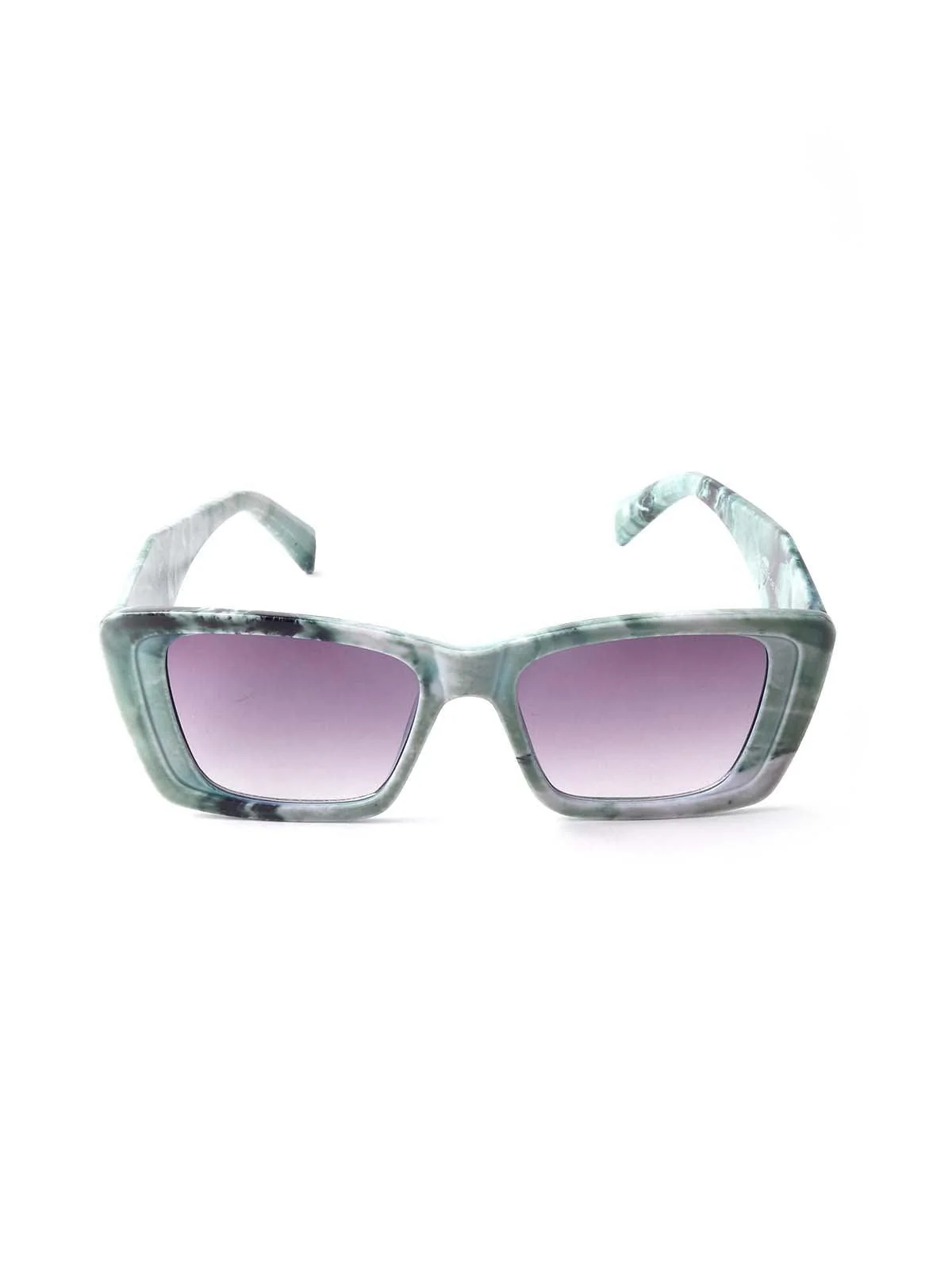 Odette Super Beachy Green Printed Sunglasses For Women - Image 3