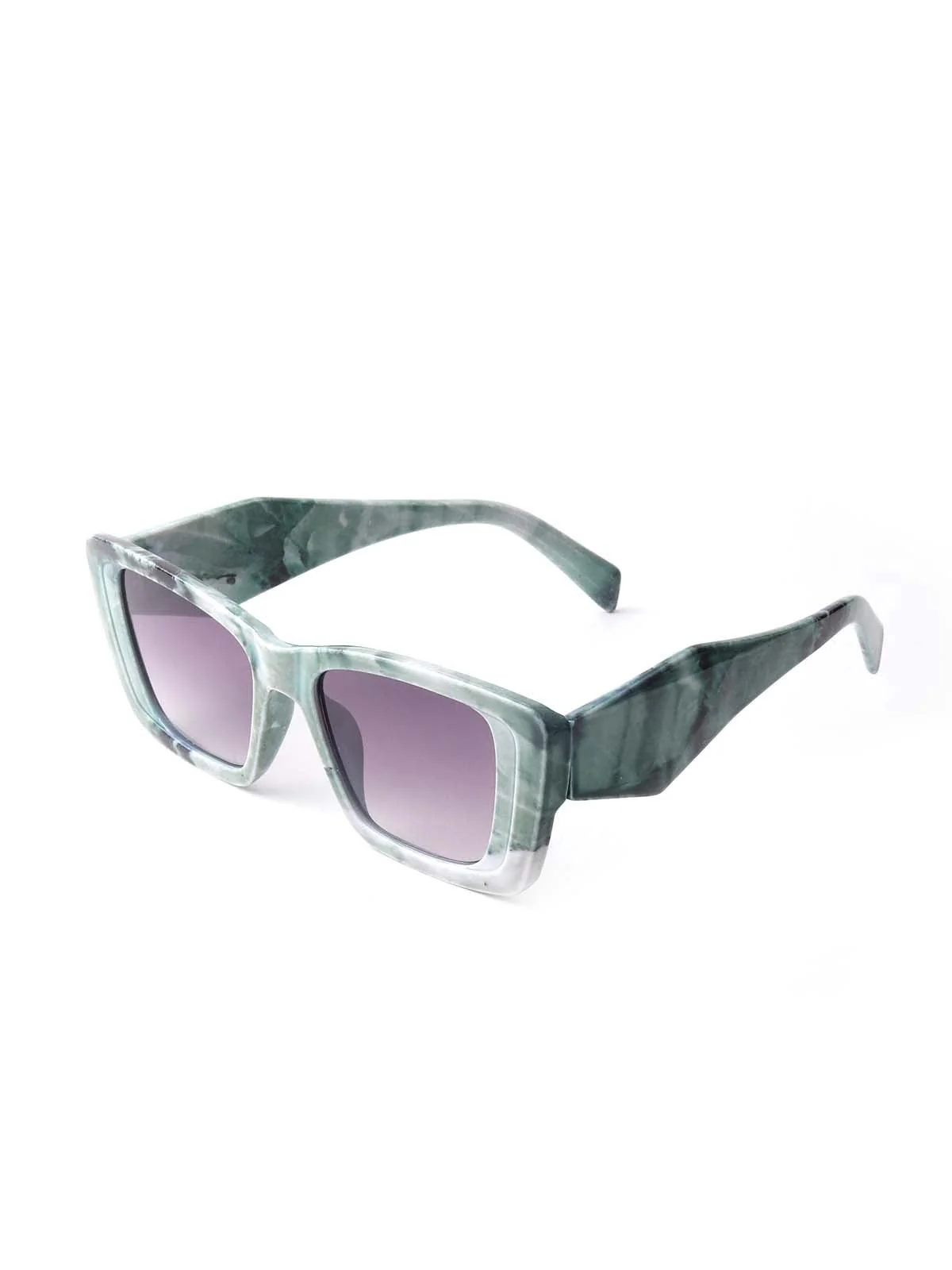 Odette Super Beachy Green Printed Sunglasses For Women - Image 4