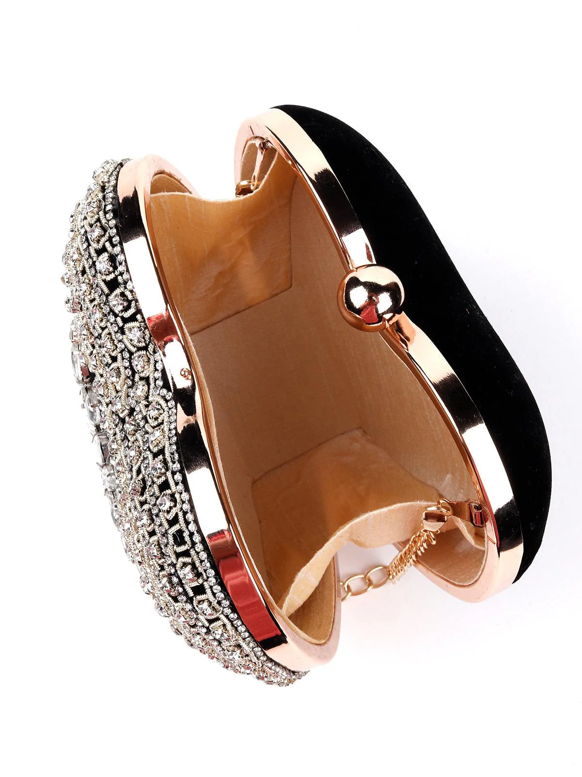 Odette Women Sweetheart Crystal Clutch Bag - Image 6