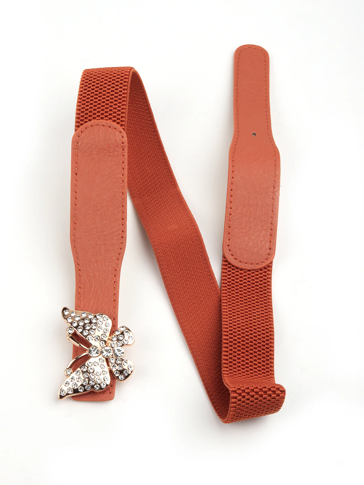 Odette Women Tan Elastane & Faux Leather Belt - Image 4
