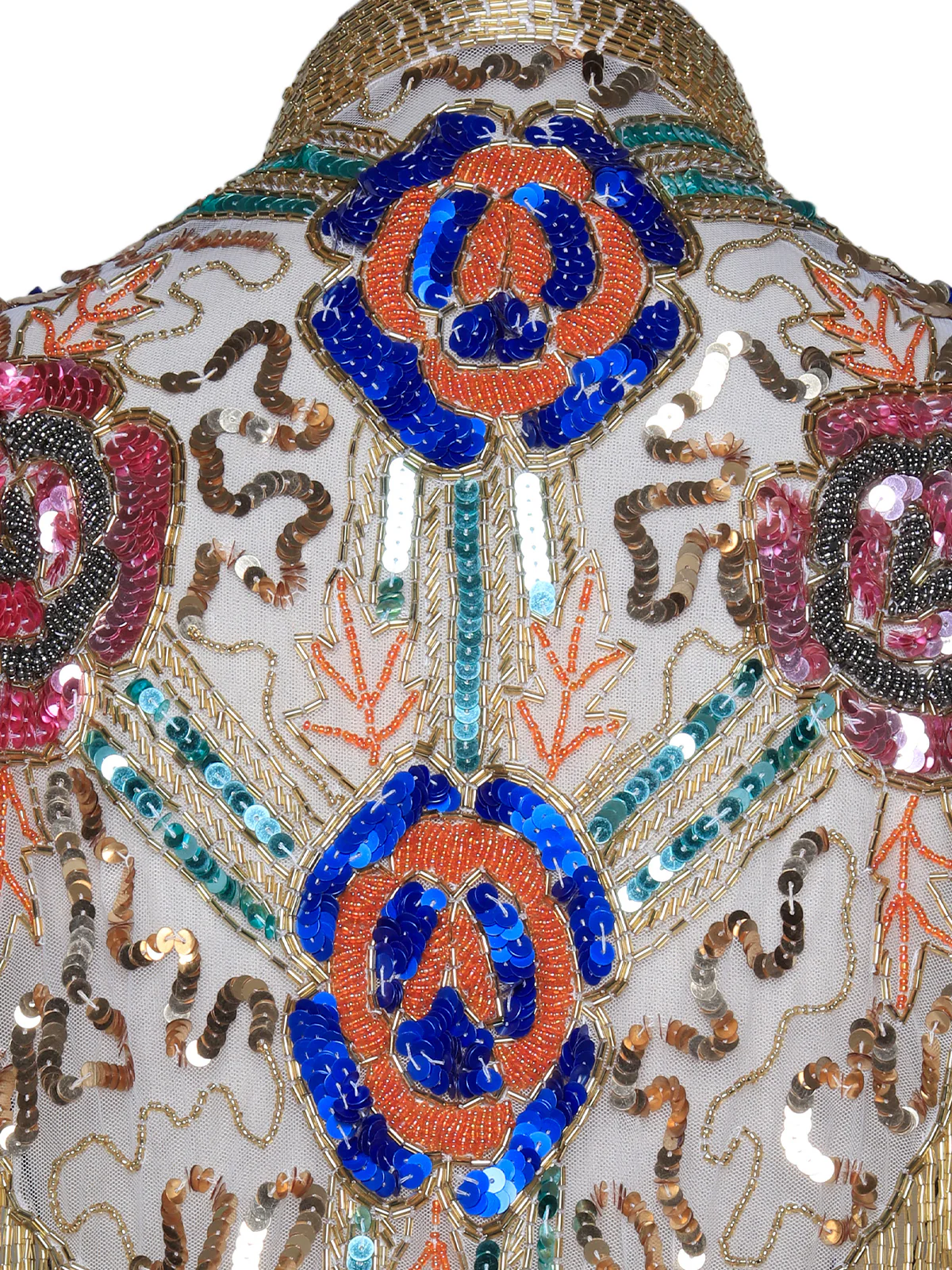 Odette Women Tasseled Grandeur- The Multicolored Beaded Cape - Image 5