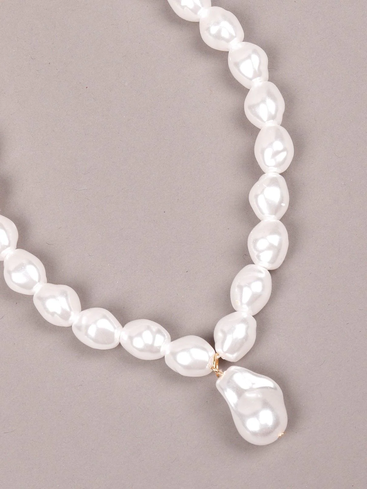 Odette Women White Metal Necklace - Image 5