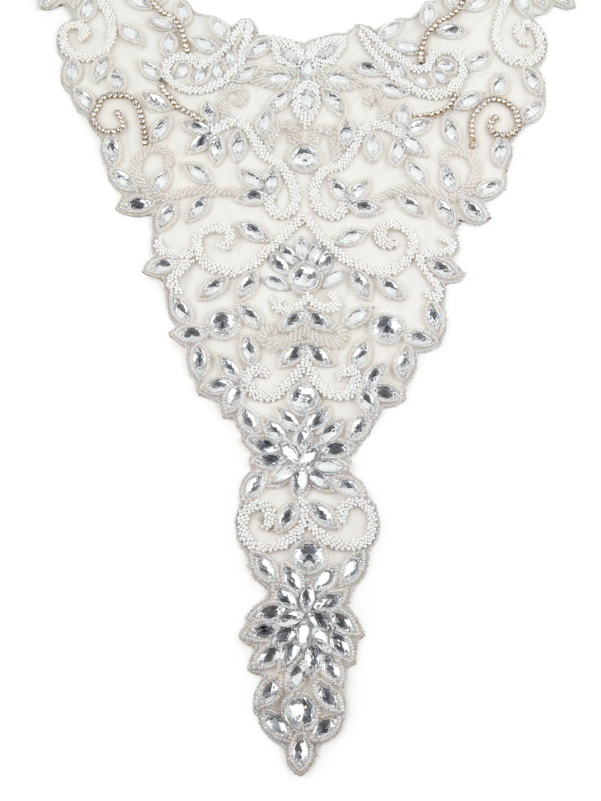 Odette Women The Glitzy Silver Colored Embroidered Cape - Image 6