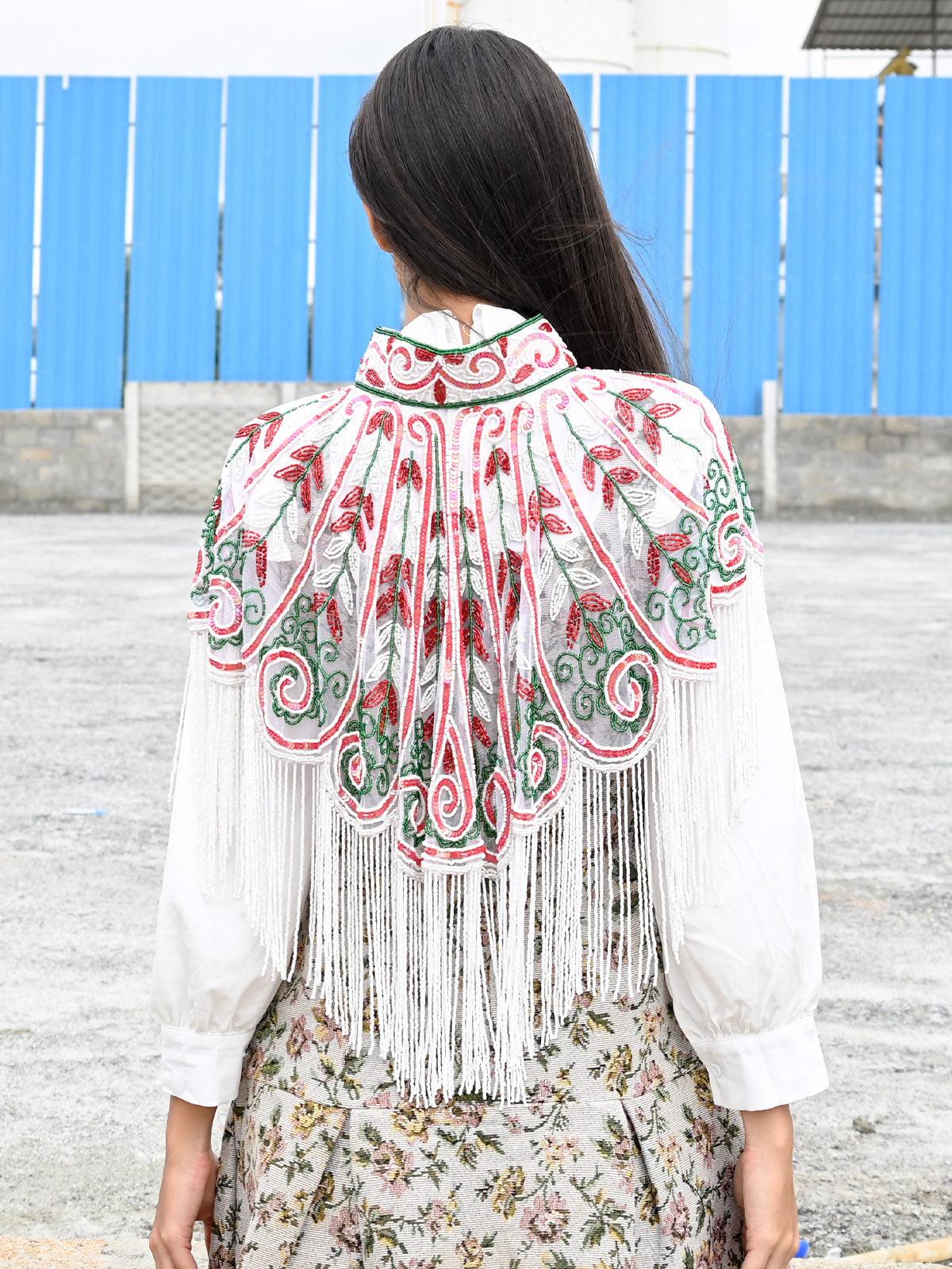 Odette Women The Grand Beaded Cape - Image 2