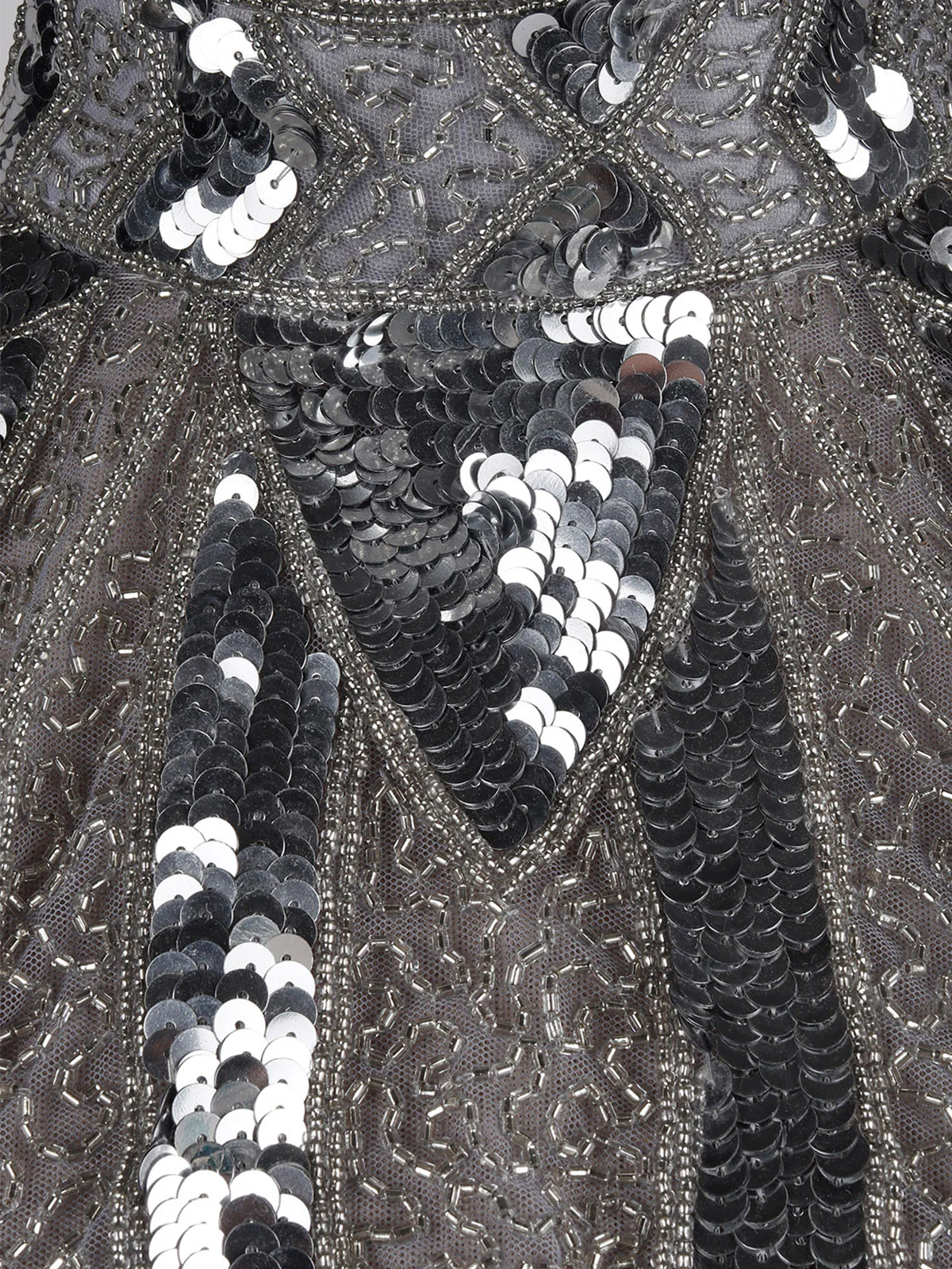 Odette Women The Grey And White Beaded Cape - Image 6