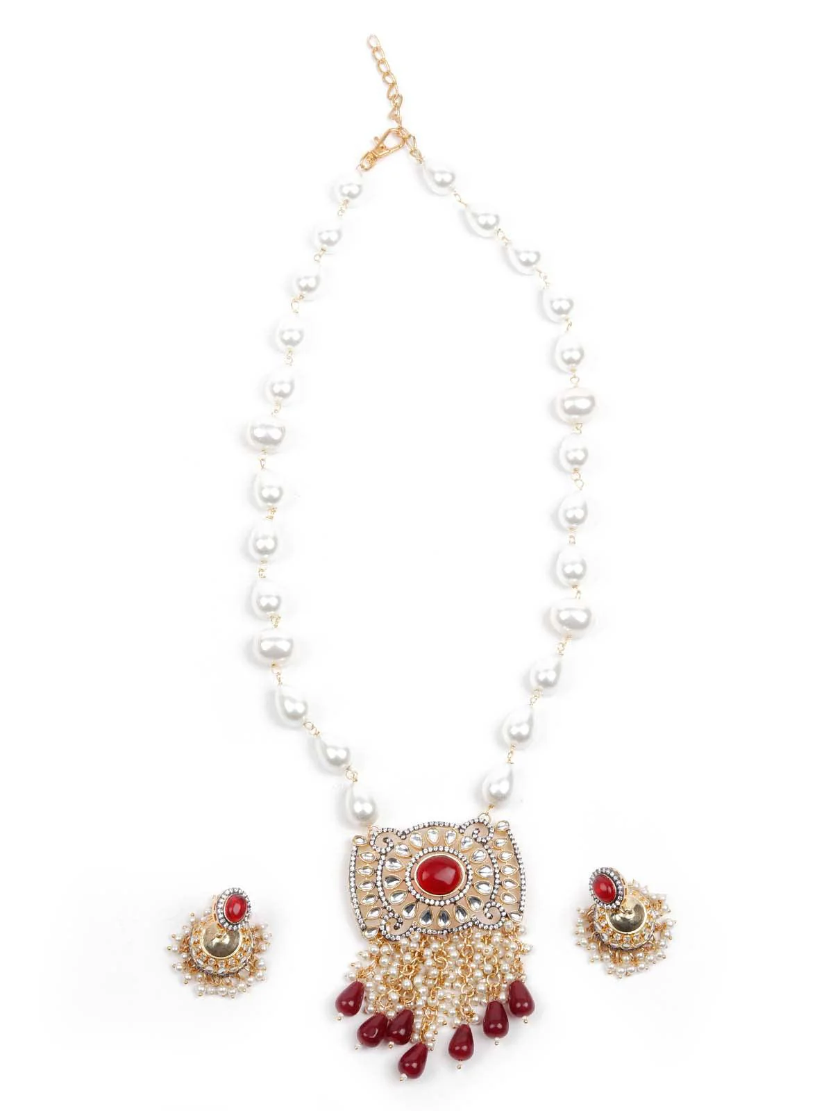 Odette Women The Pearly Grandeur Long Necklace Set - Image 3