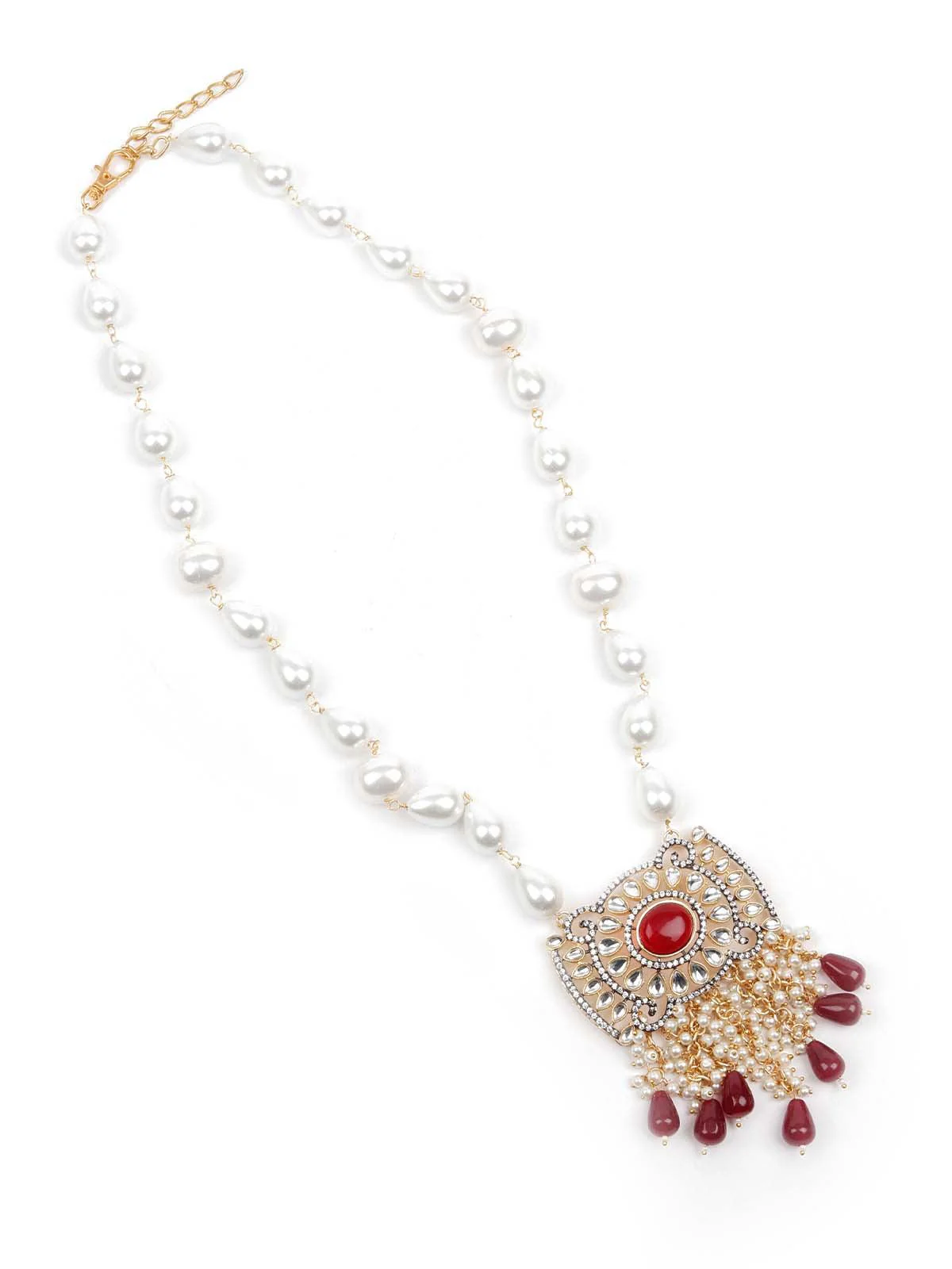 Odette Women The Pearly Grandeur Long Necklace Set - Image 4