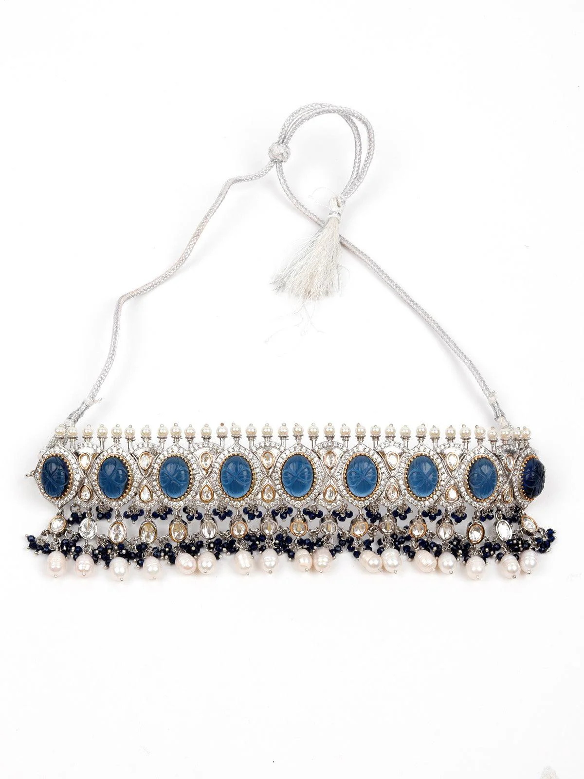 Odette Women The Regal Blue Choker - Image 4