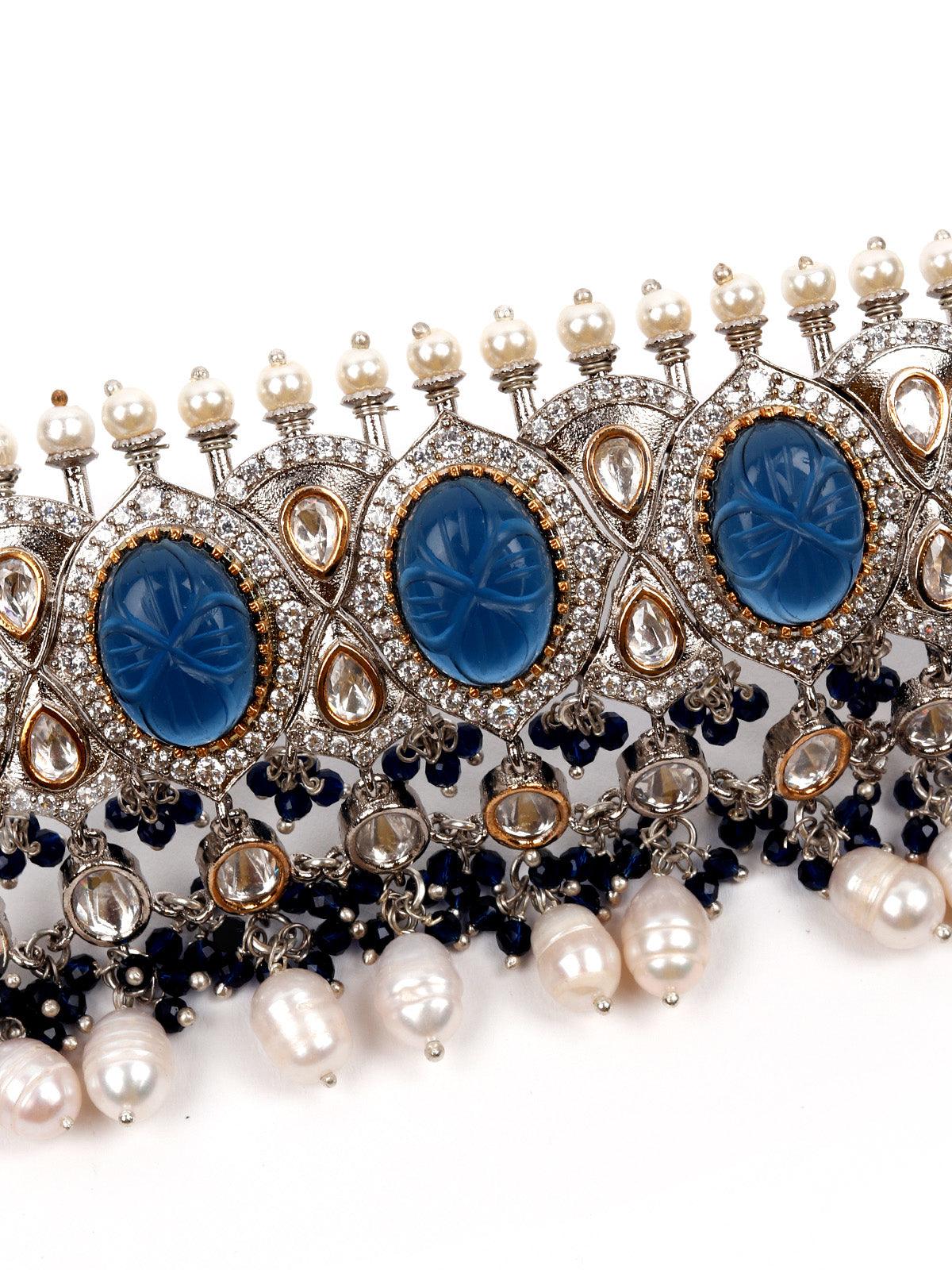 Odette Women The Regal Blue Choker - Image 5