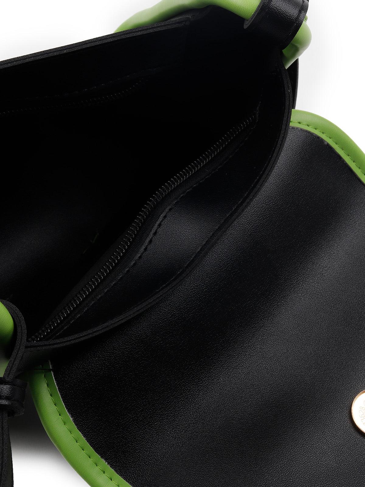 Odette Women The Very Smart Green And Black Clutch Bag - Image 2