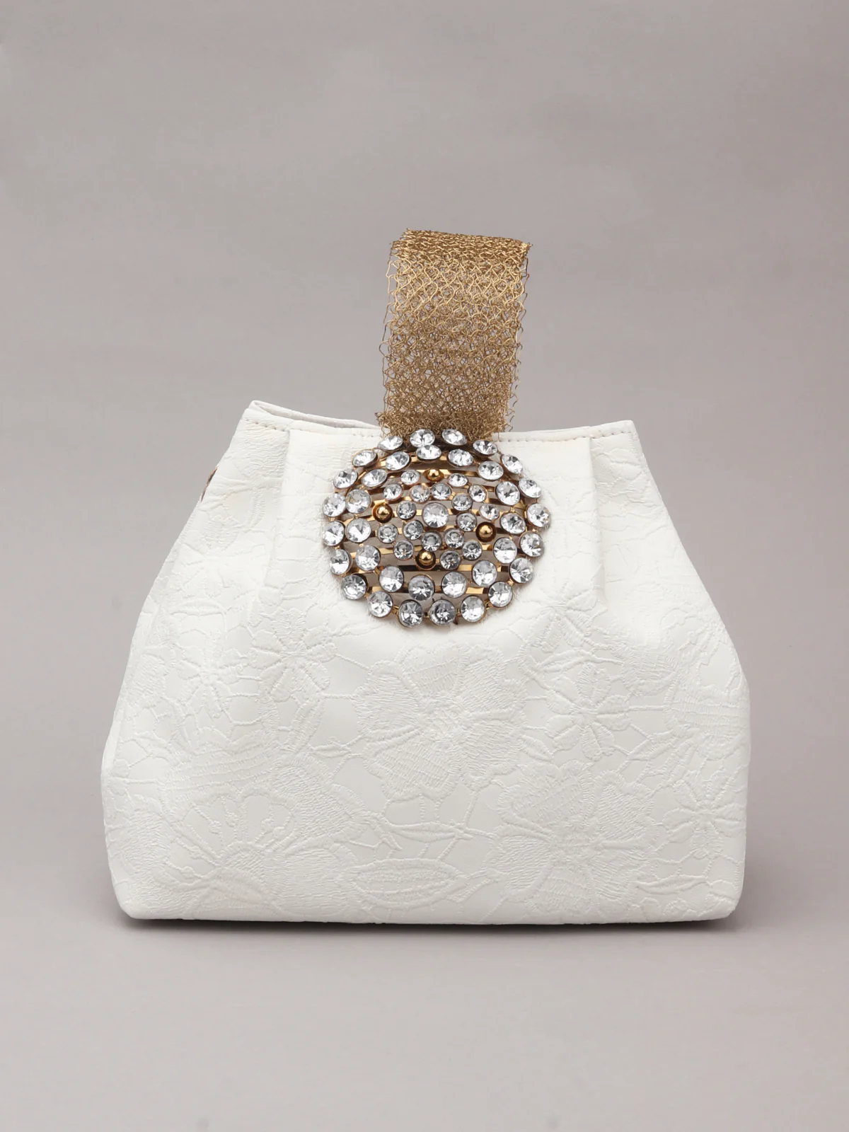 Odette Women The Very Stylish Beige Clutch Bag - Image 3