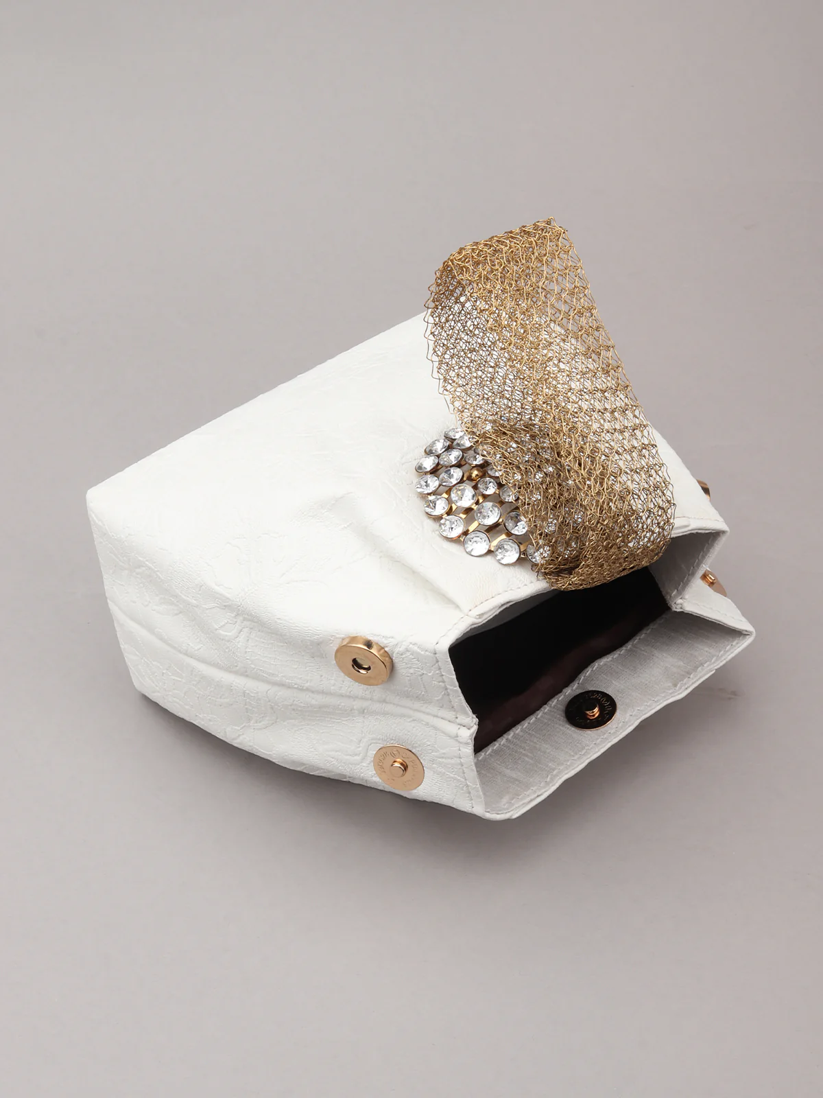 Odette Women The Very Stylish Beige Clutch Bag - Image 6