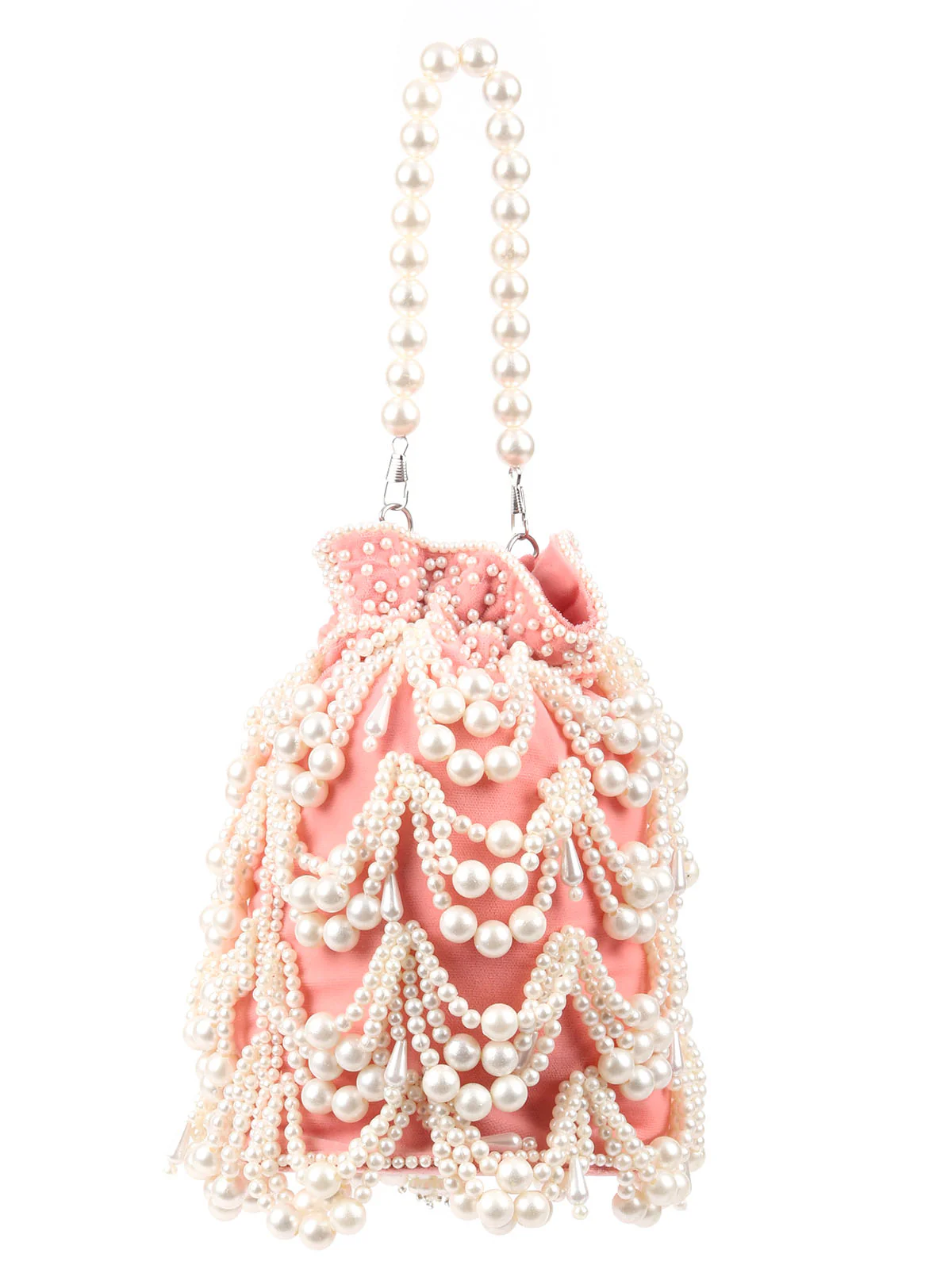 Odette Women The Very Stylish Peach Potli Bag - Image 5
