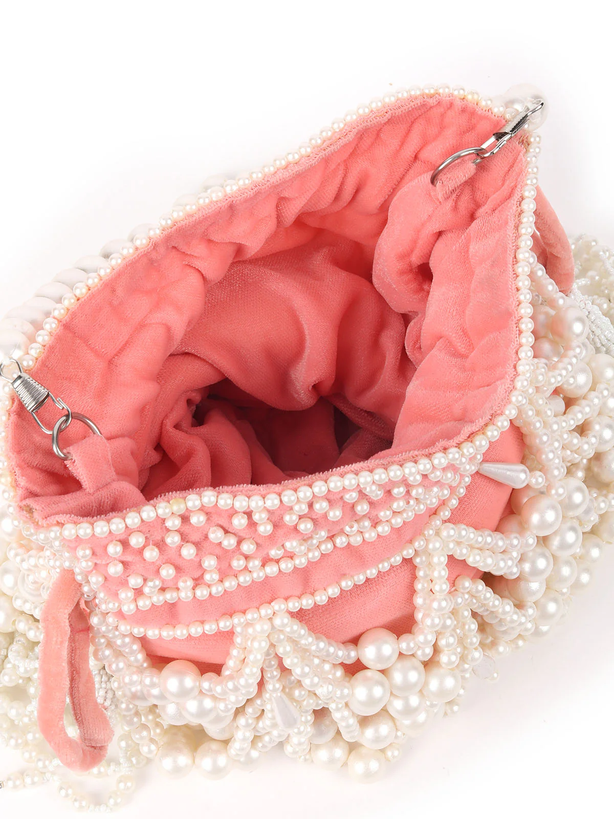 Odette Women The Very Stylish Peach Potli Bag - Image 6