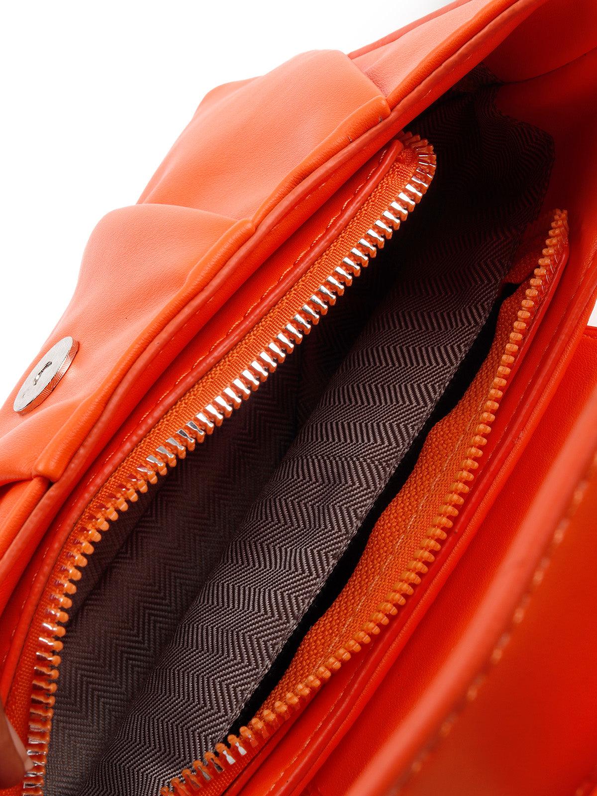 Odette Women The Very Stylish Pop Out Orange Clutch Bag - Image 3