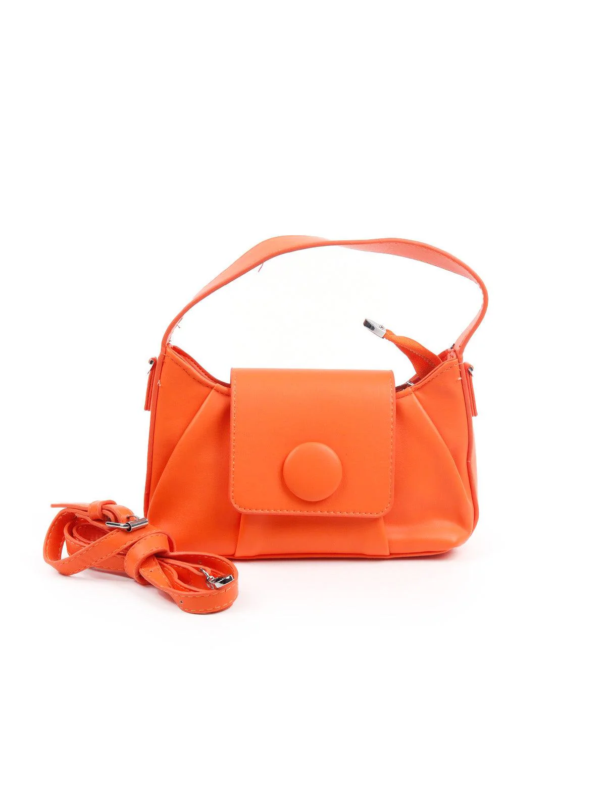 Odette Women The Very Stylish Pop Out Orange Clutch Bag - Image 4