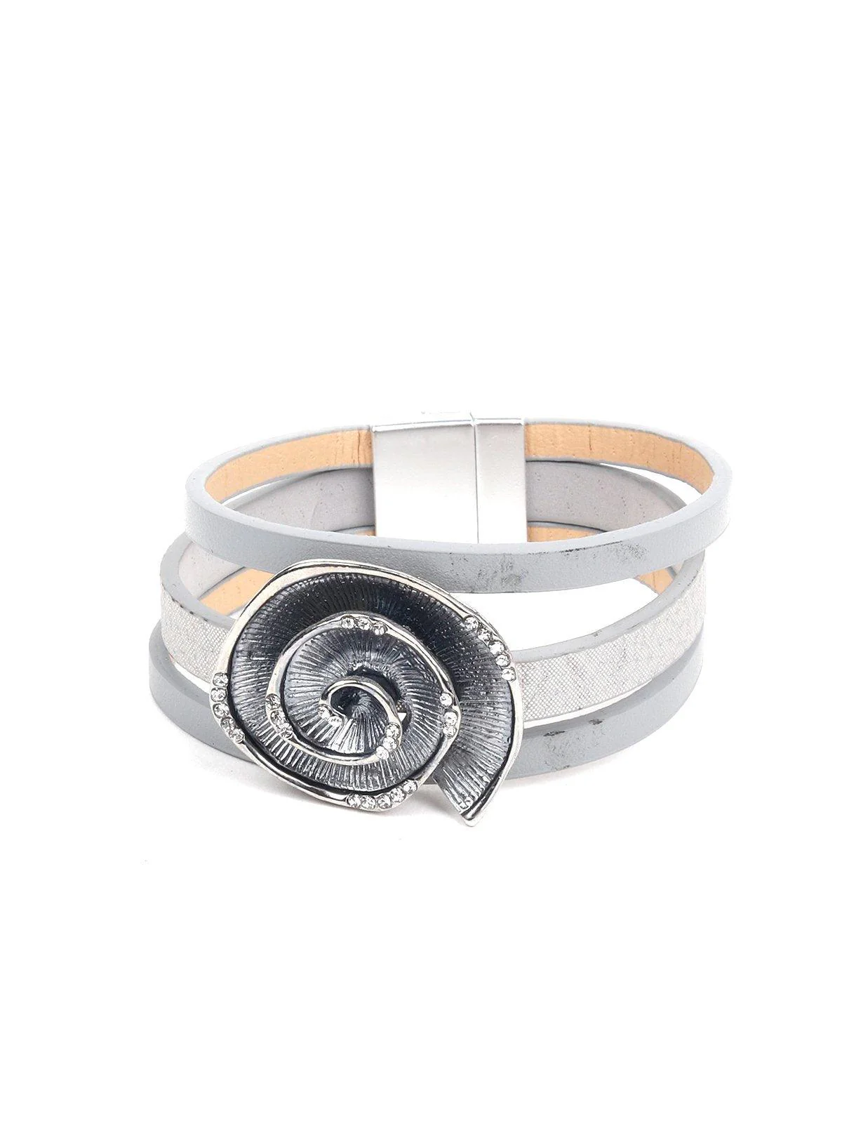 Odette Women Grey Metal Bracelet - Image 3