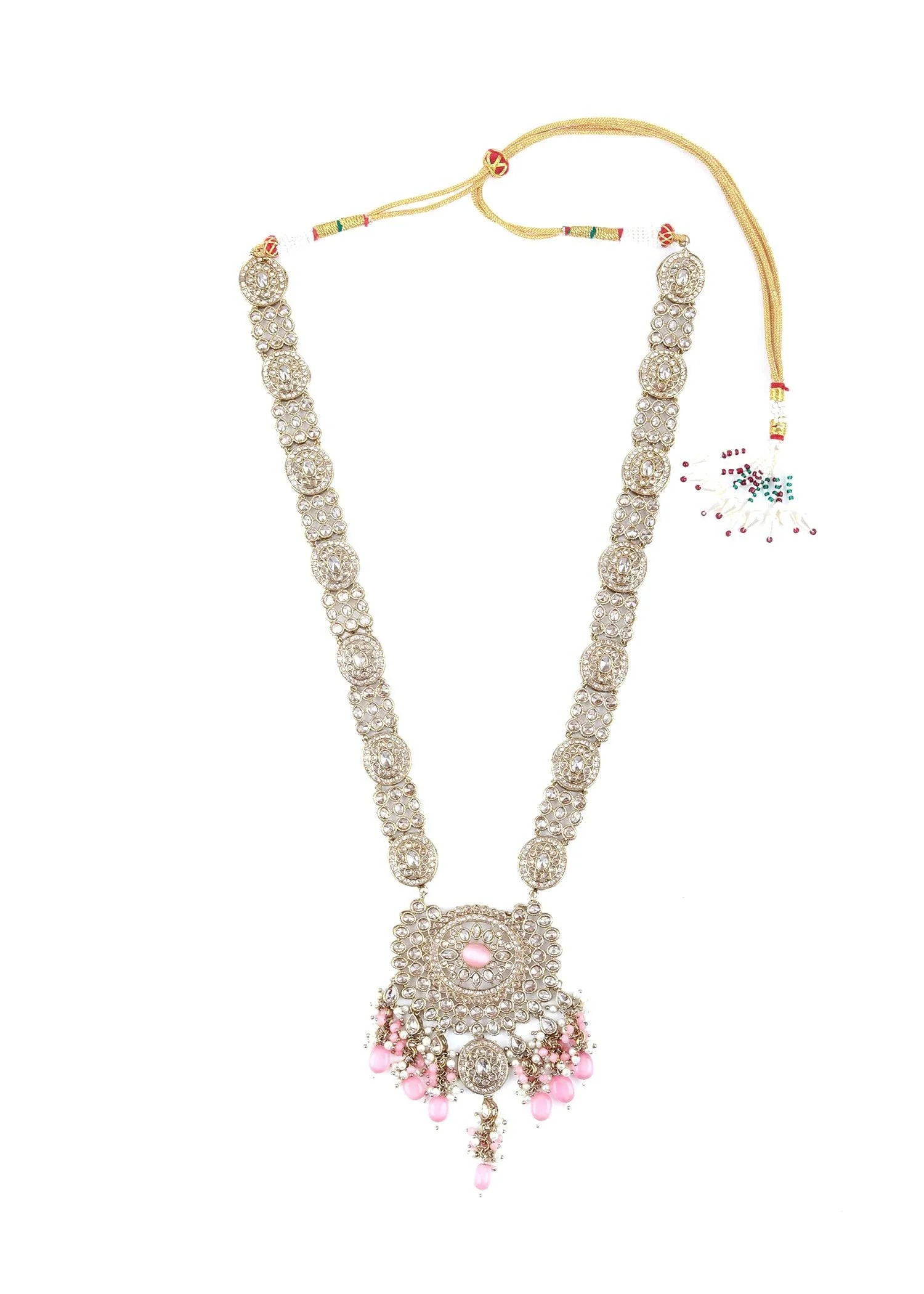 Odette Women Tint Of Gold & Pink Necklace Set - Image 4