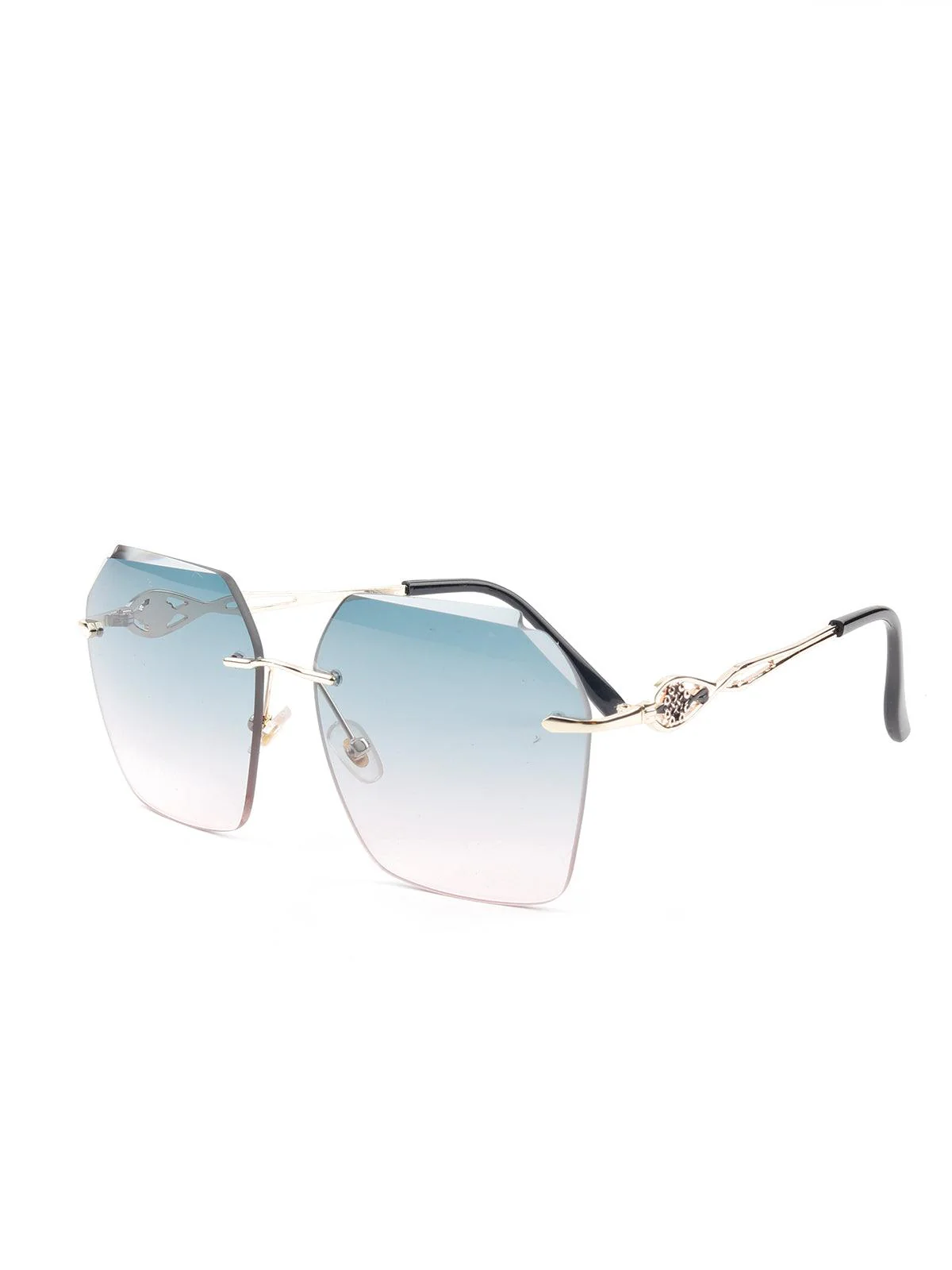 Odette Women Tinted Sky Blue Shaded Sunglasses - Image 5