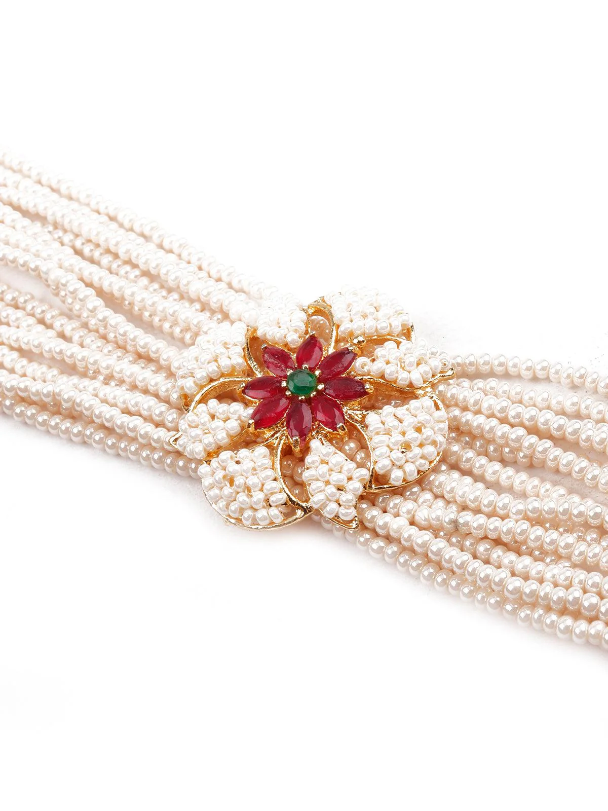 Odette Women Traditional White Beaded Bracelet - Image 5