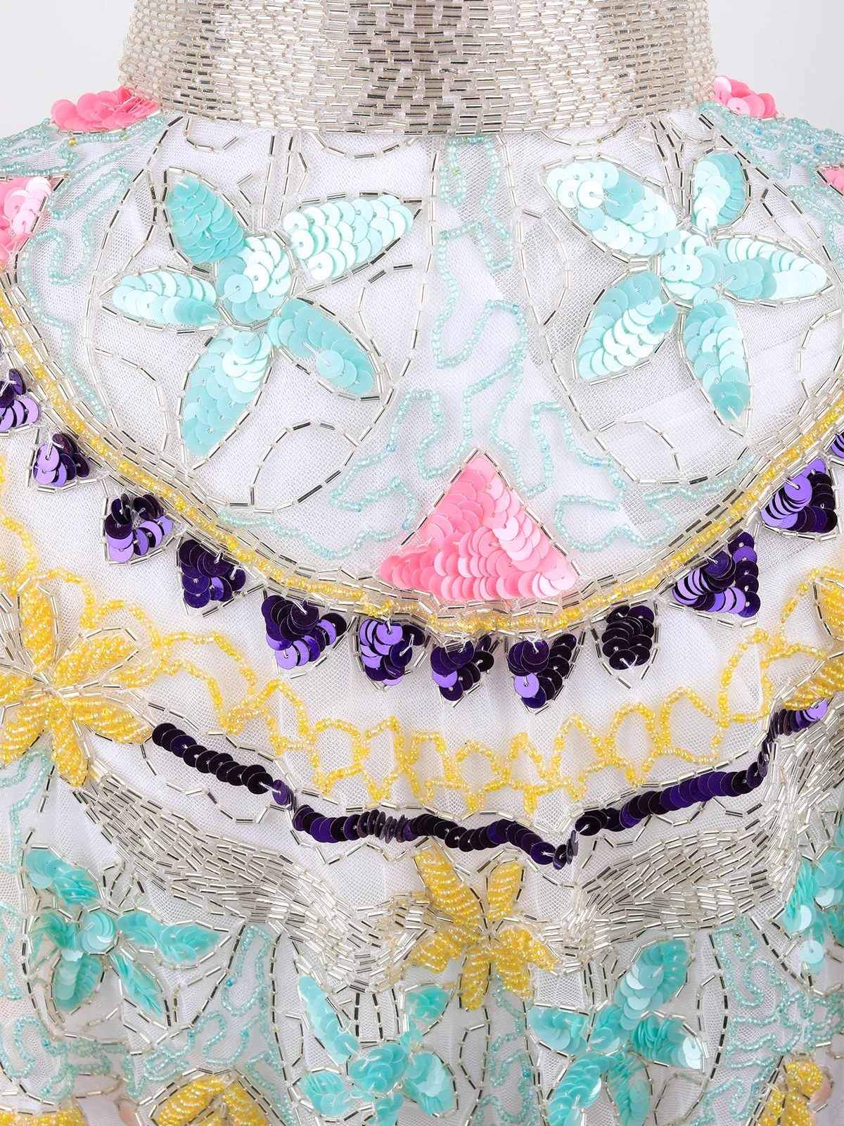 Odette Women Transformative Pieces- The Multicolor Sequins And Beads Cape - Image 7