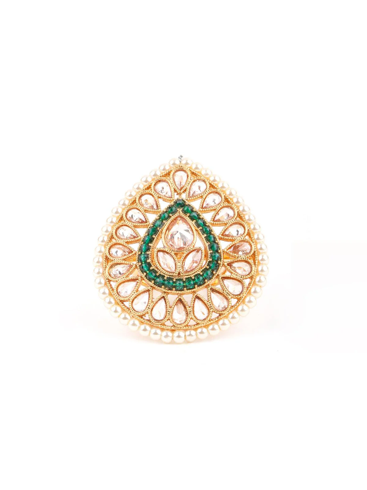 Odette Women Trendy Drop Shape Finger Ring - Image 2