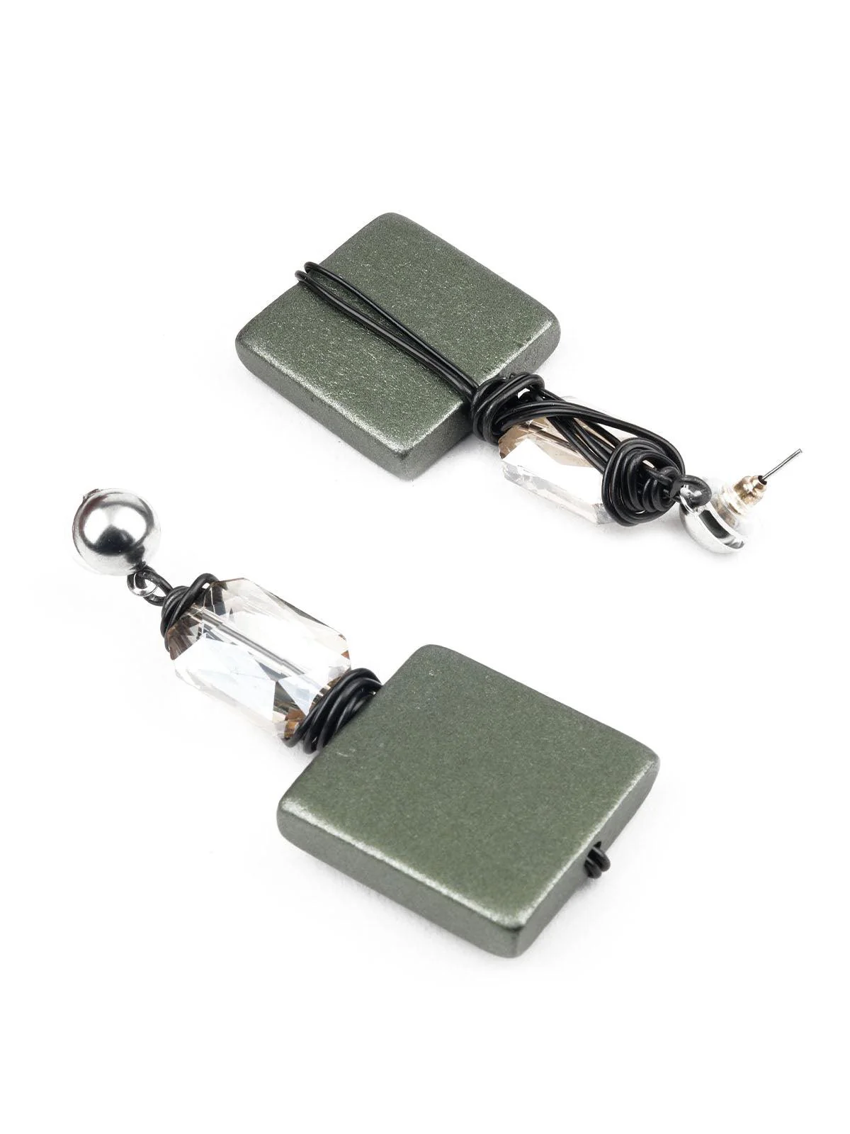 Odette Women Trendy Grey Earrings - Image 3