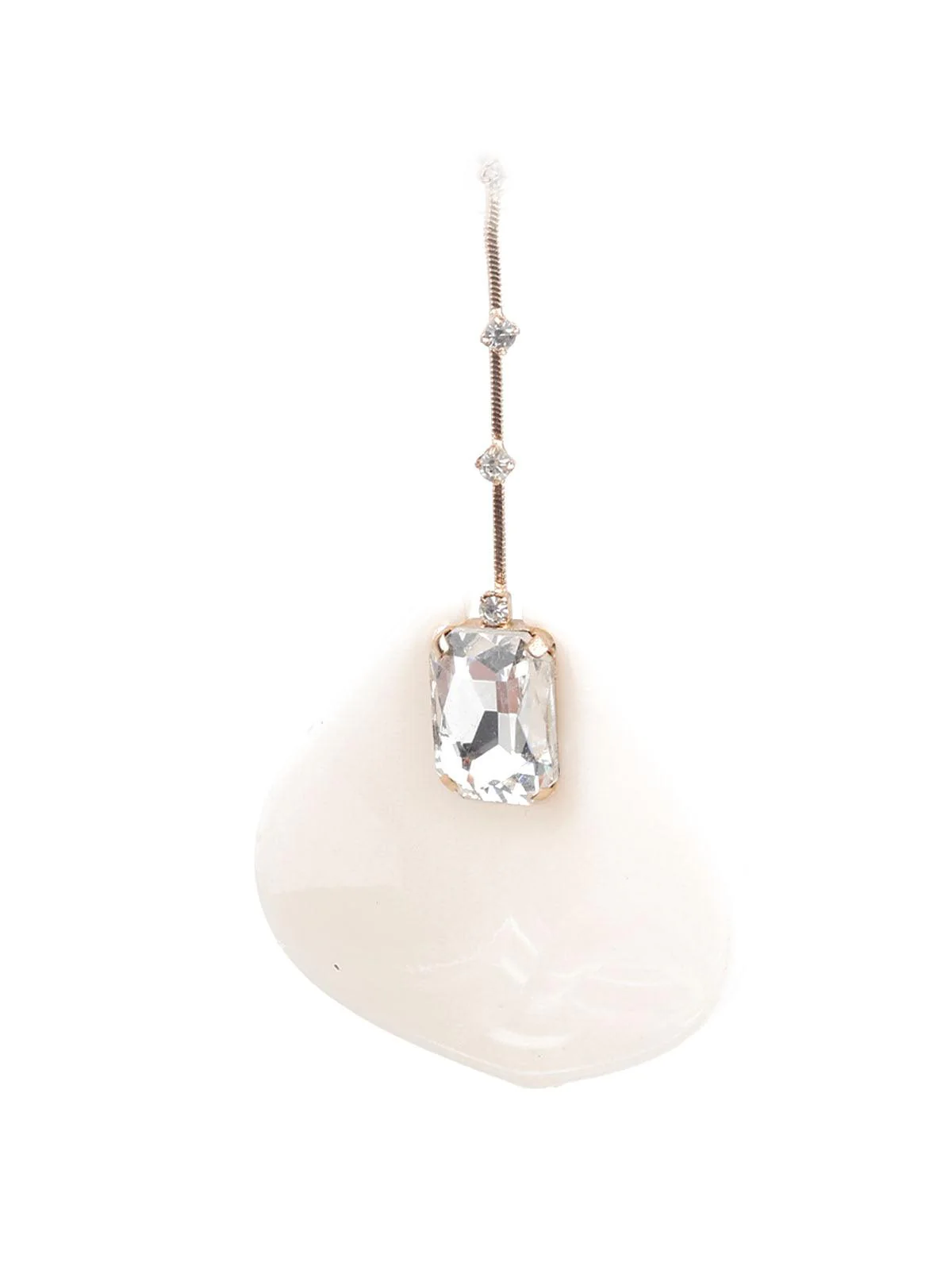 Odette Women Trendy White Dangle Earrings - Image 2