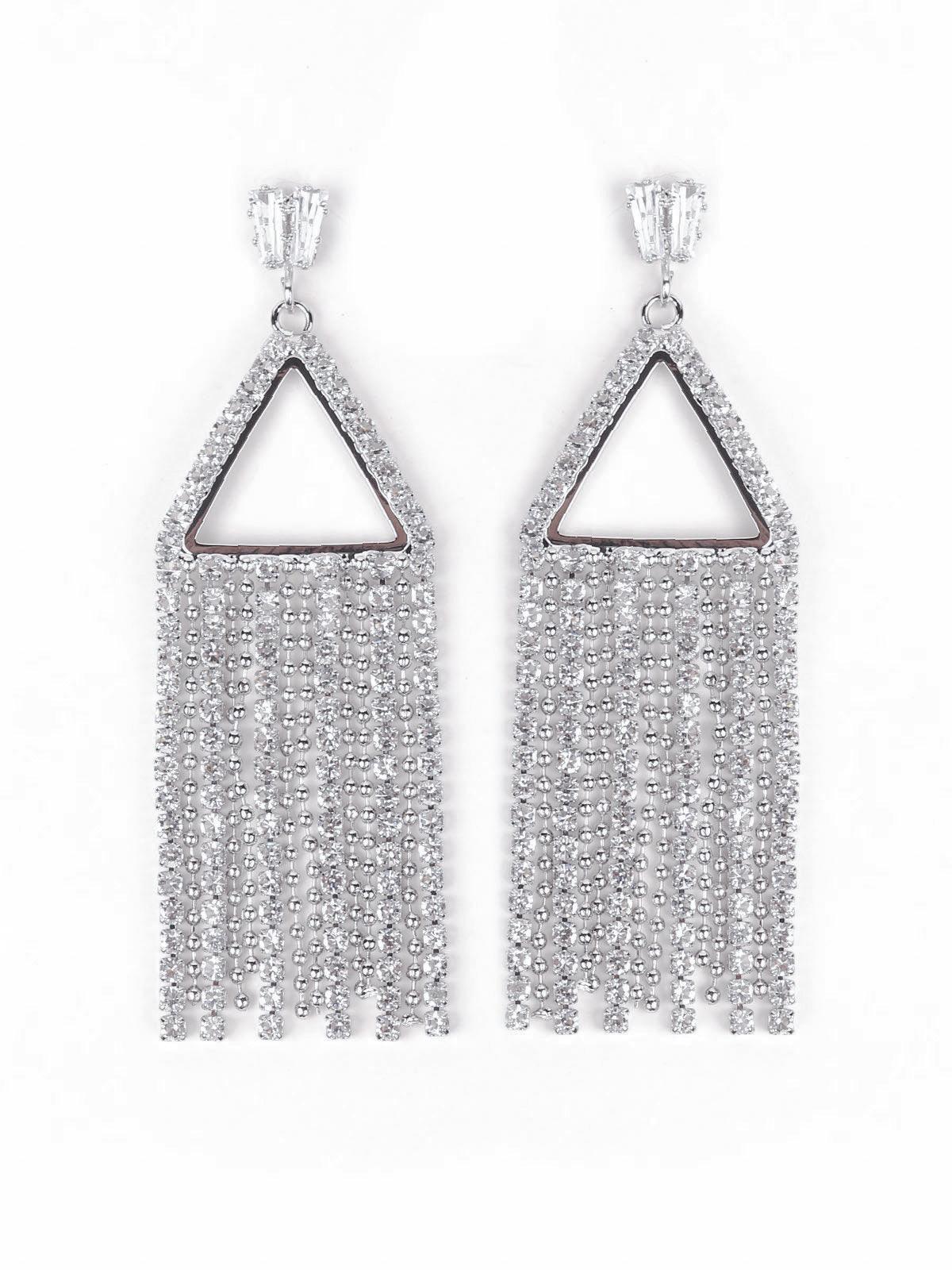 Odette Women Silver Metal Earrings - Image 3
