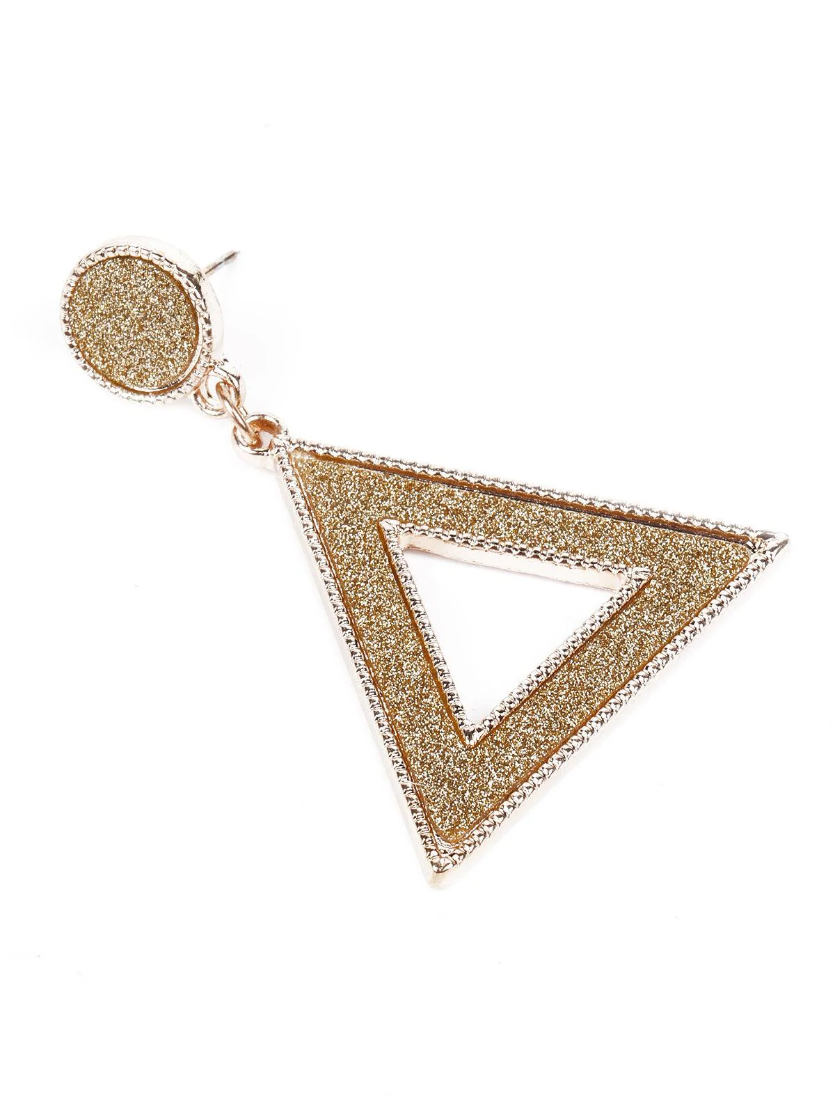 Odette Women Golden Statement Metal Earrings - Image 5