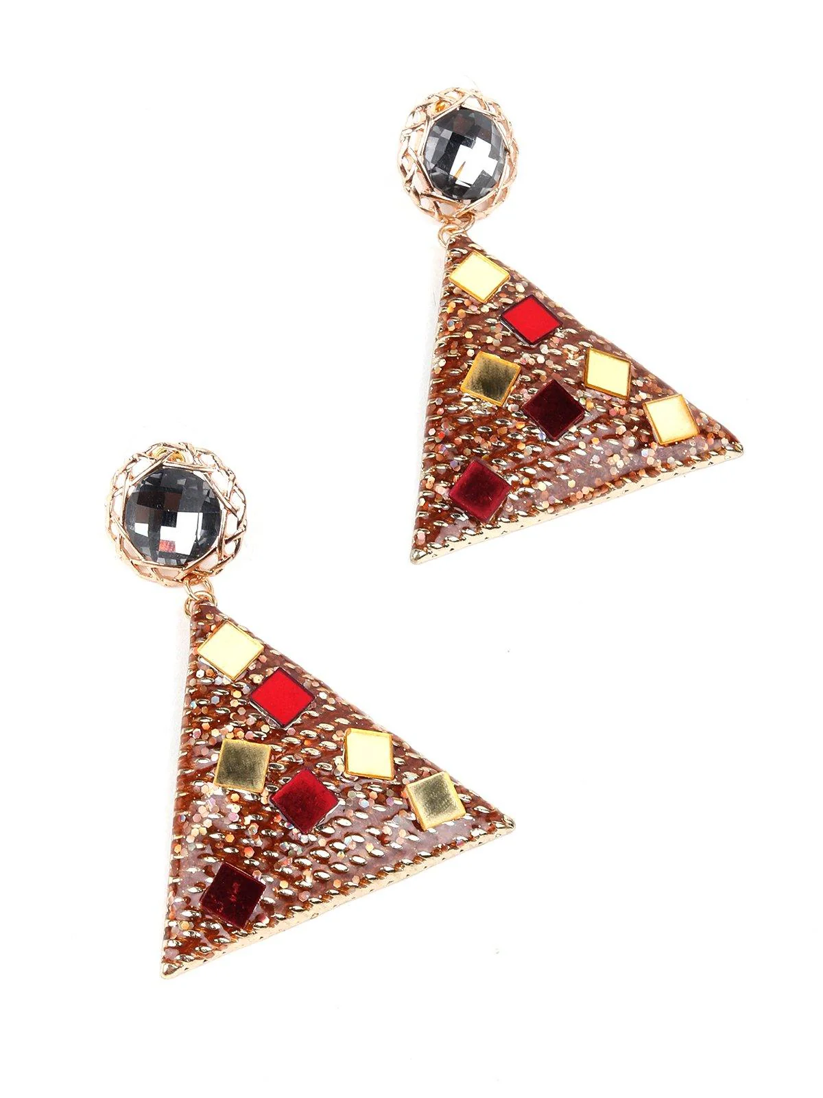 Odette Women Gold Metal Drop Earrings - Image 6