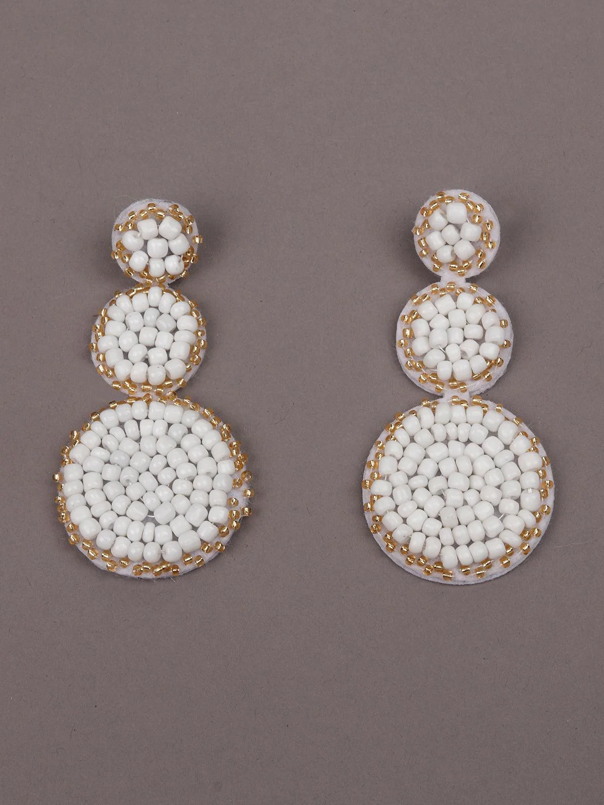 Odette Women White Metal Earrings - Image 3