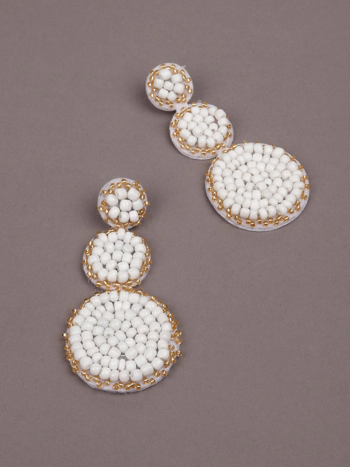 Odette Women White Metal Earrings - Image 5