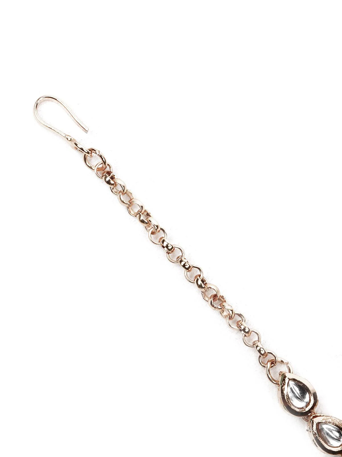 Odette Women Unique Heavy Pink Maangtikka - Image 6