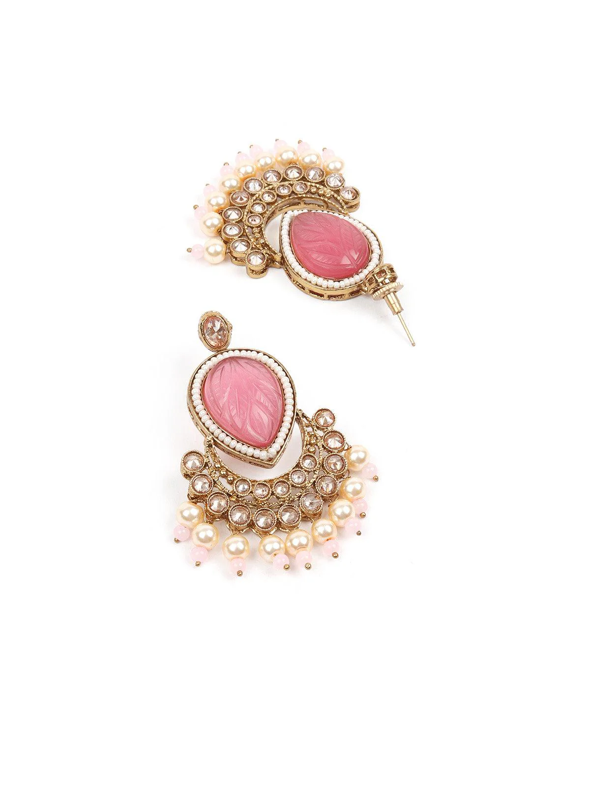 Odette Unique Gold And Pink Queensy Choker Set For Women - Image 5