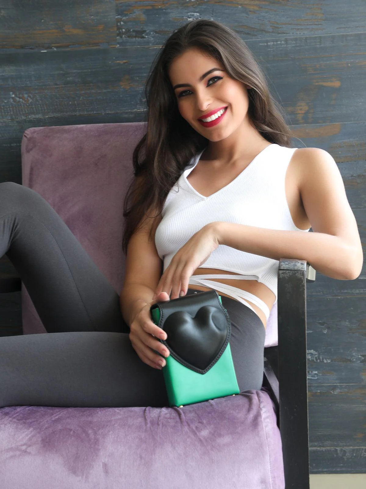 Odette Women Unique Green And Black Clutch - Image 2