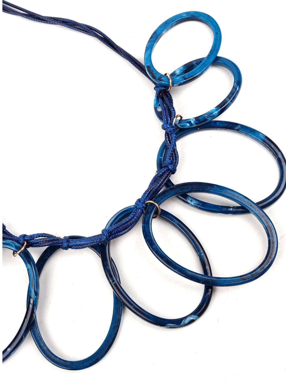 Odette Women Blue Loop Metal Necklace - Image 6