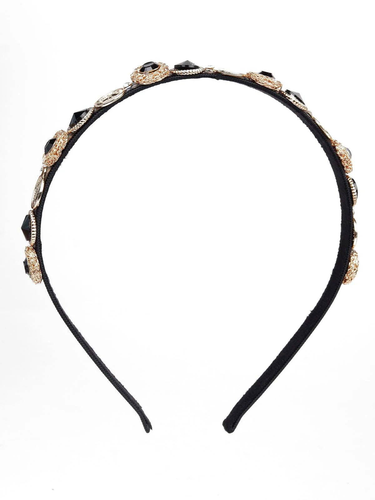 Odette Women Gold Rhinestones Hairband - Image 3